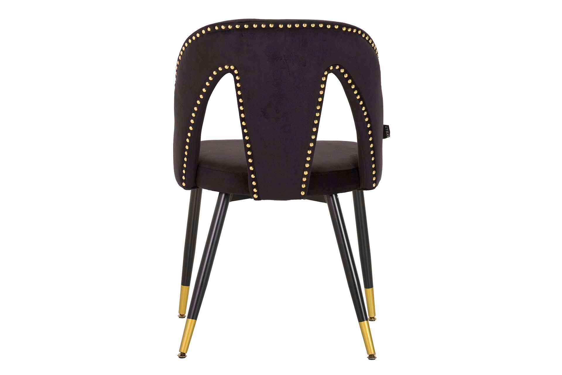 SILLA VELVET NEGRO STOWE 49x54x78 CM - Min.2 uds