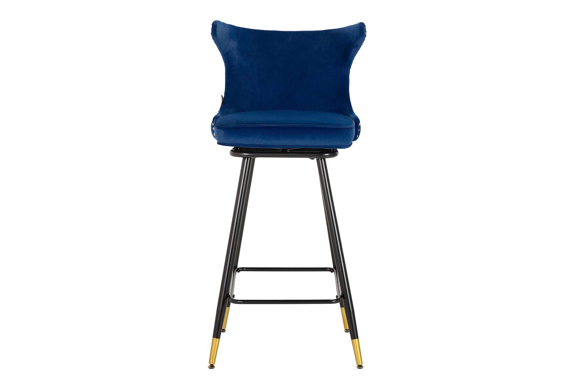 TABURETE BAR VELVET AZUL CLINTON 46x53x105 CM - Min.2 uds