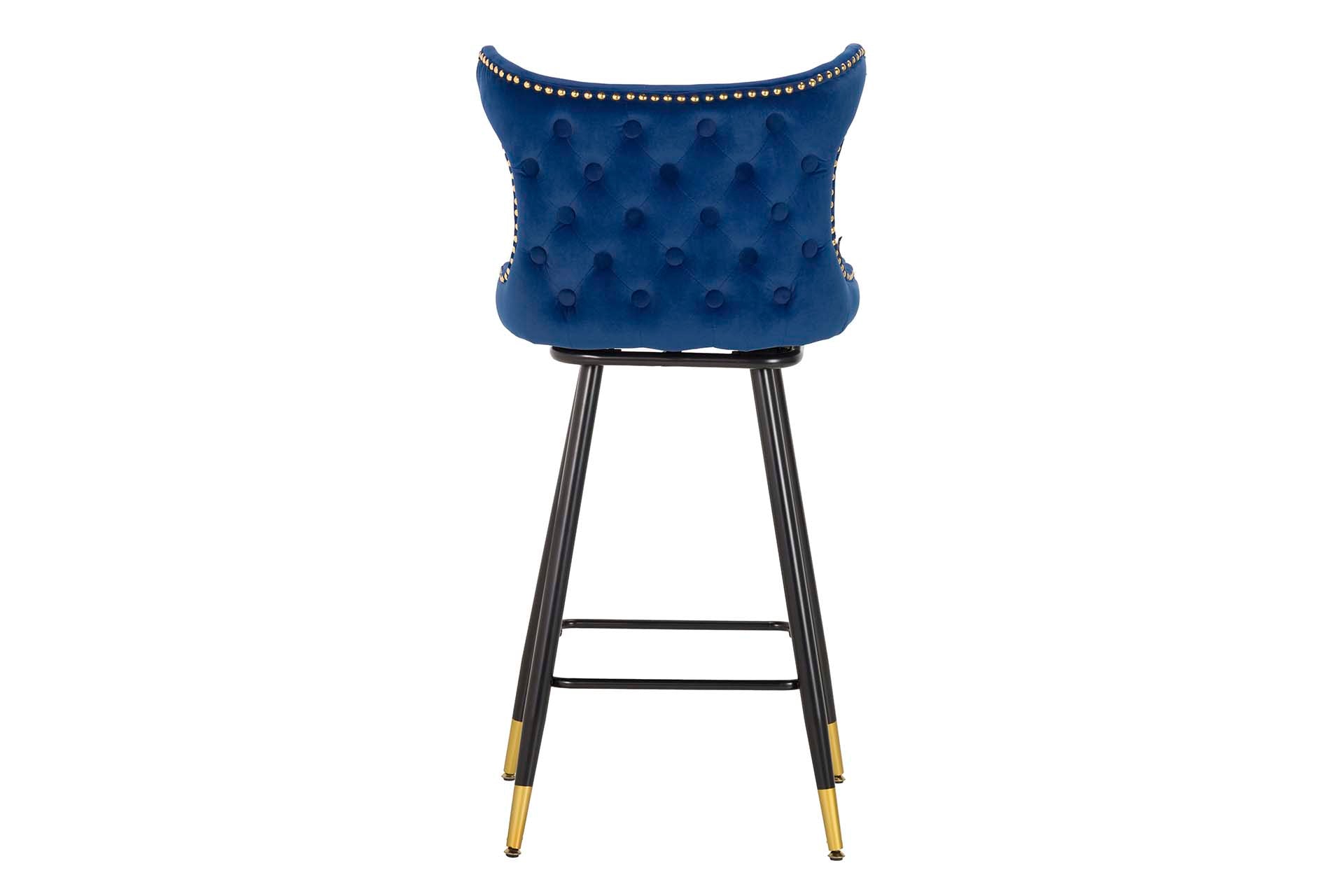 TABURETE BAR VELVET AZUL CLINTON 46x53x105 CM - Min.2 uds