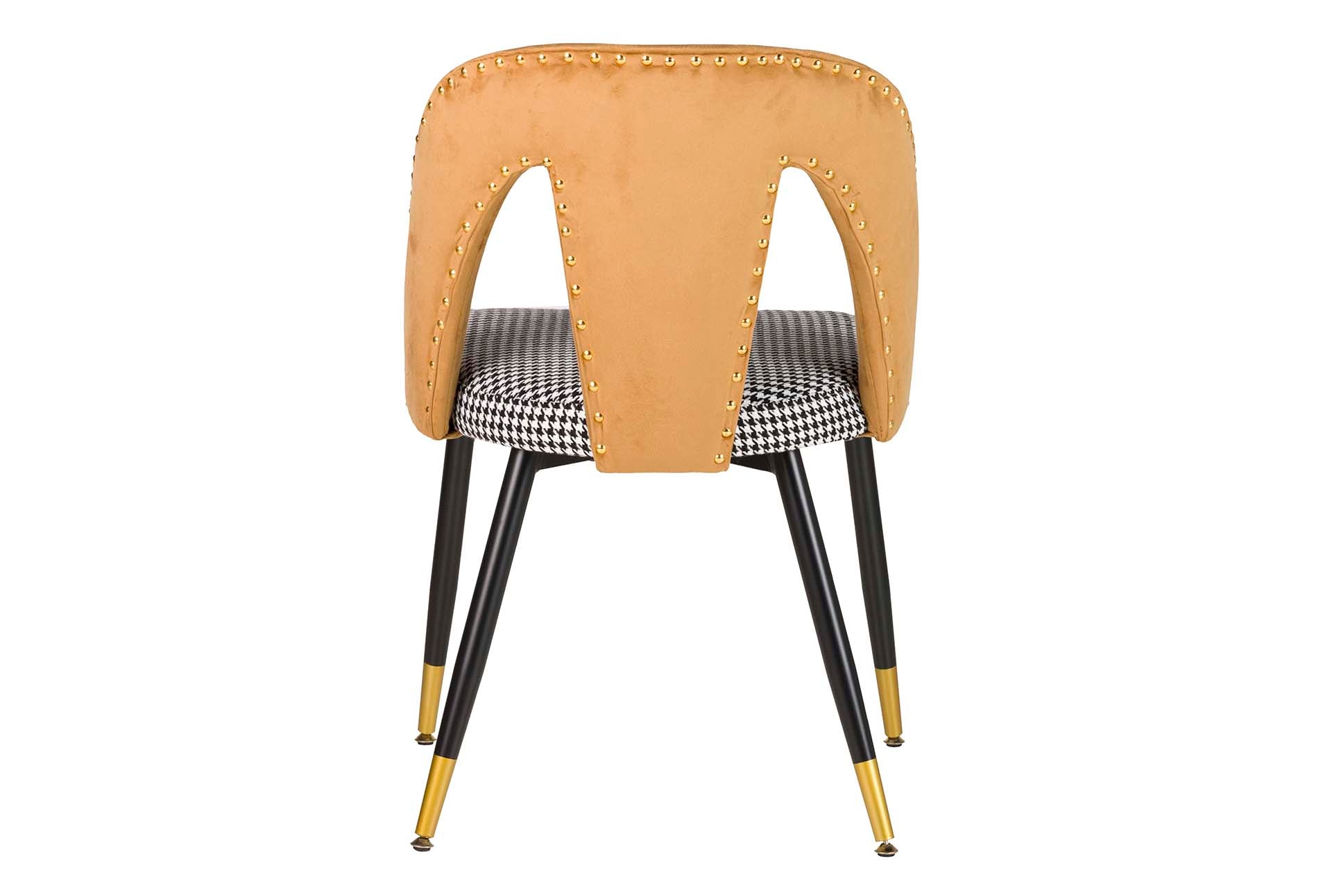 SILLA TACHUELAS VELVET AMARILLO STOWE 49x54x82 CM - Min.2 uds