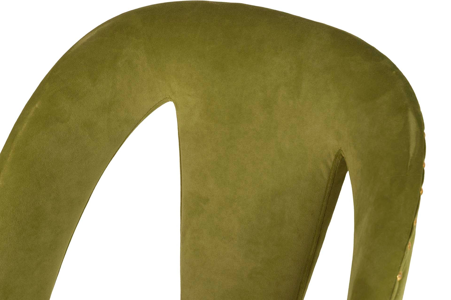 SILLA TACHUELAS VELVET VERDE STOWE 49x54x82 CM - Min.2 uds