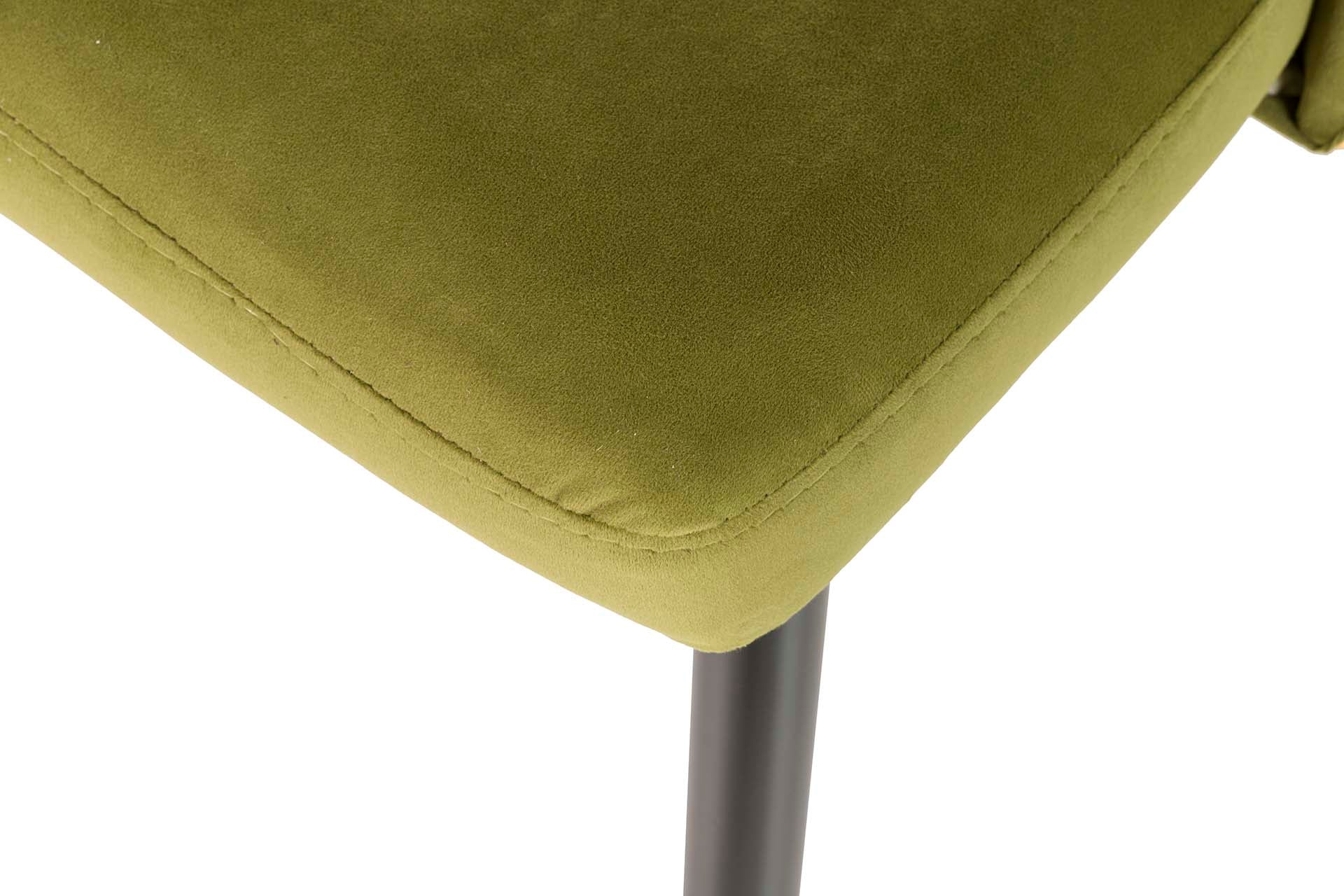 SILLA TACHUELAS VELVET VERDE STOWE 49x54x82 CM - Min.2 uds