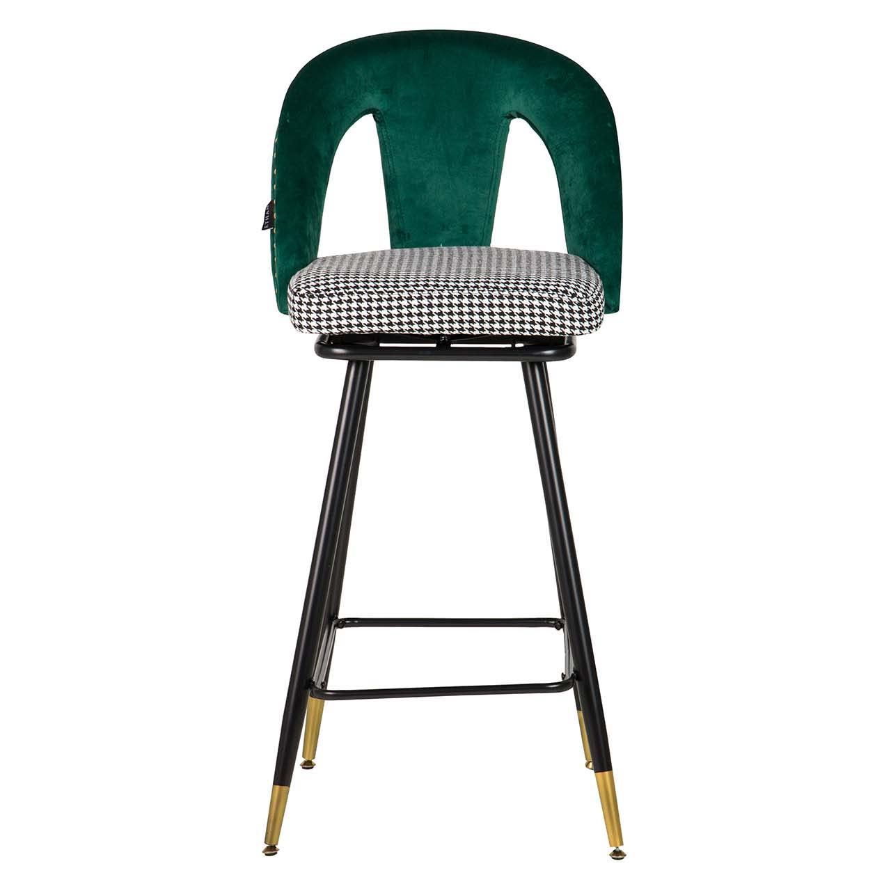 TABURETE BAR VELVET VERDE HARBOR 46x53x106 CM - Min.2 uds