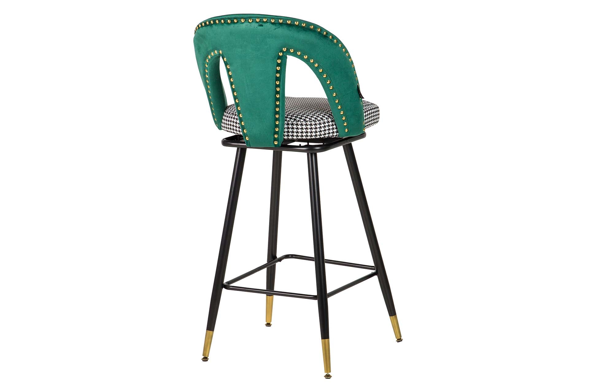 TABURETE BAR VELVET VERDE HARBOR 46x53x106 CM - Min.2 uds