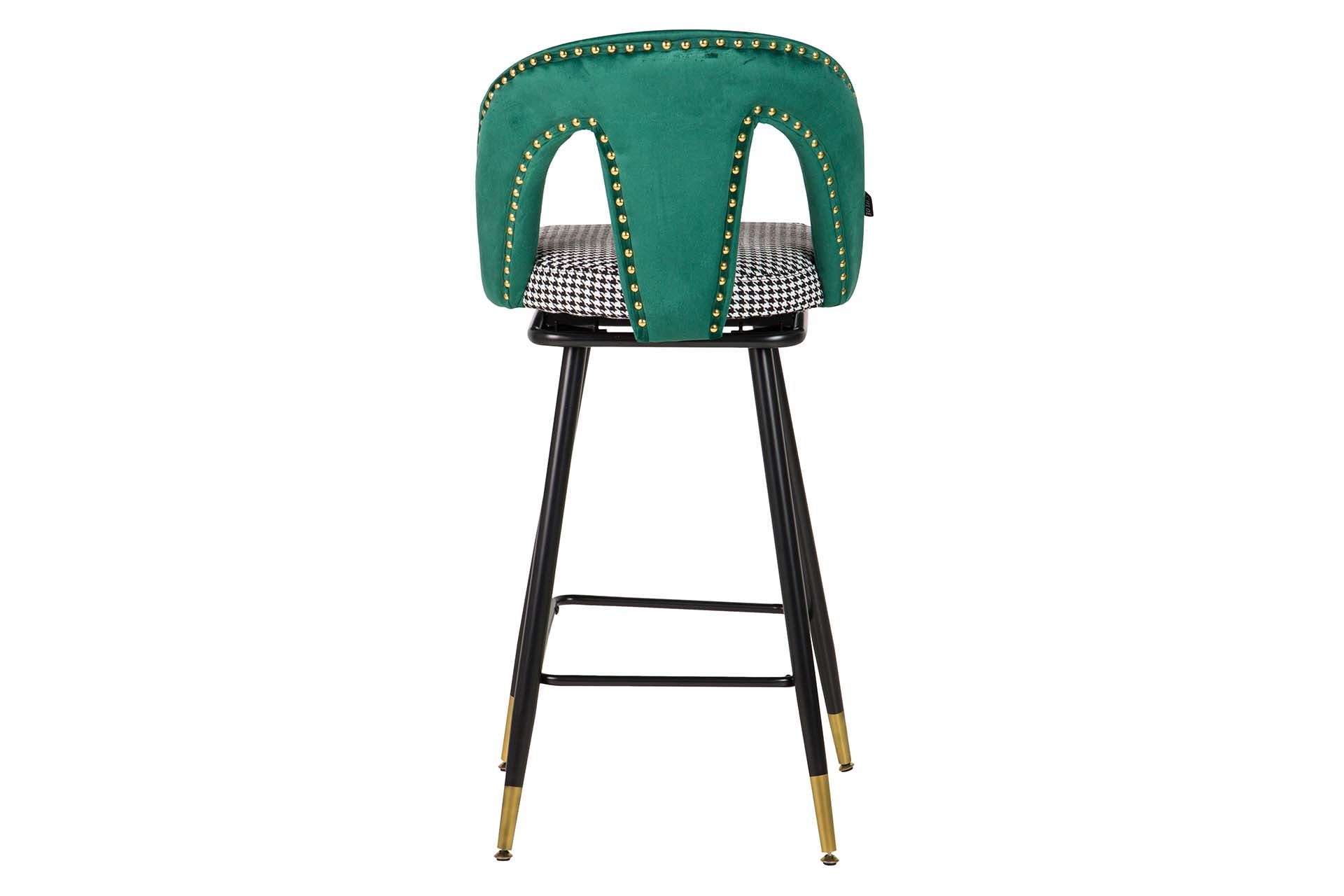 TABURETE BAR VELVET VERDE HARBOR 46x53x106 CM - Min.2 uds