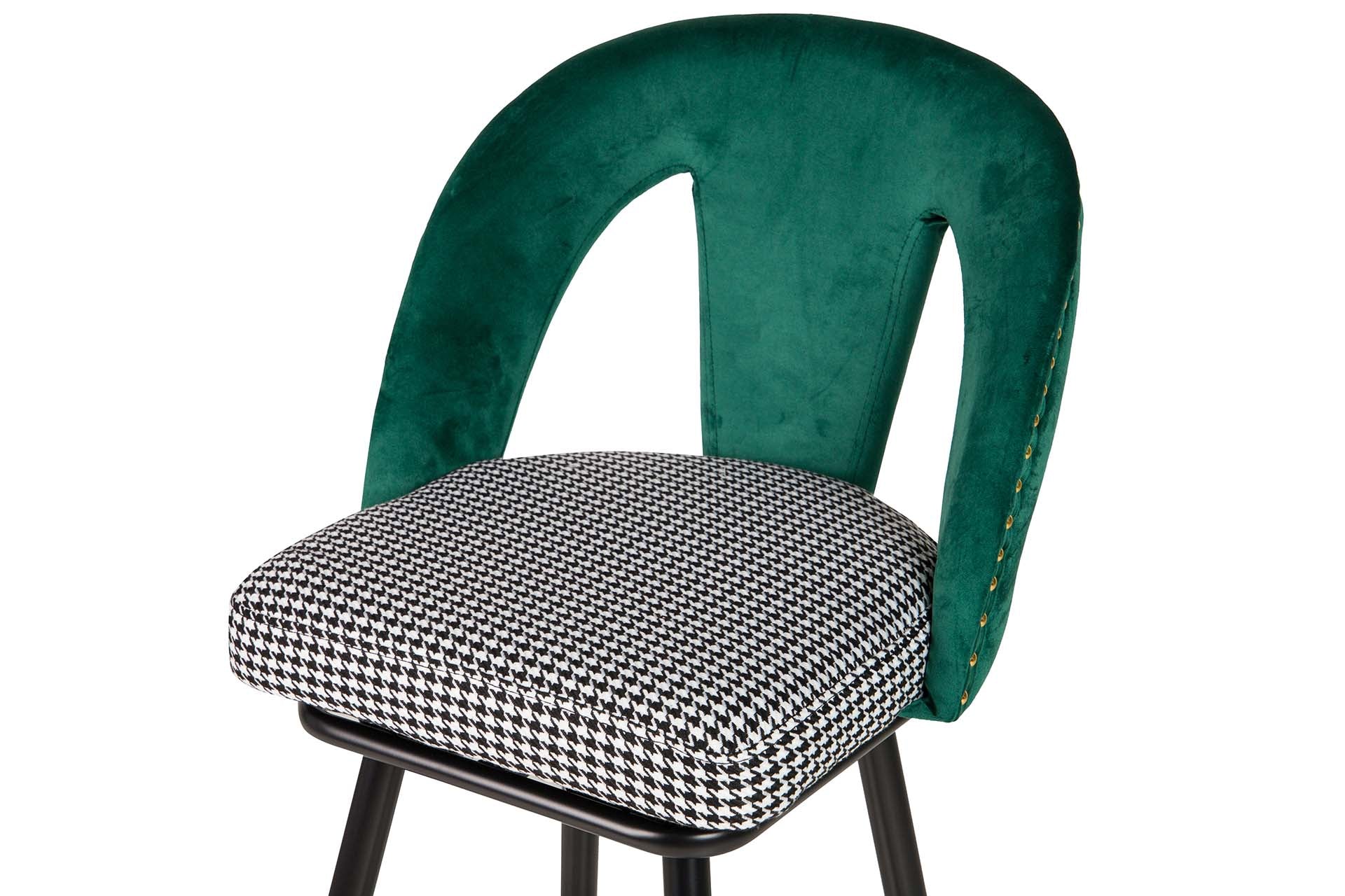 TABURETE BAR VELVET VERDE HARBOR 46x53x106 CM - Min.2 uds