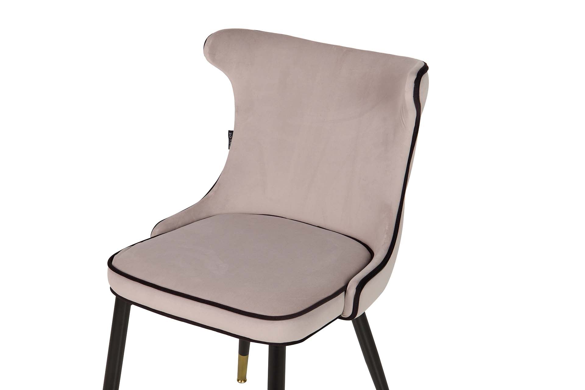 SILLA VELVET GRIS ASPEN 49x54x82 CM - Min.2 uds