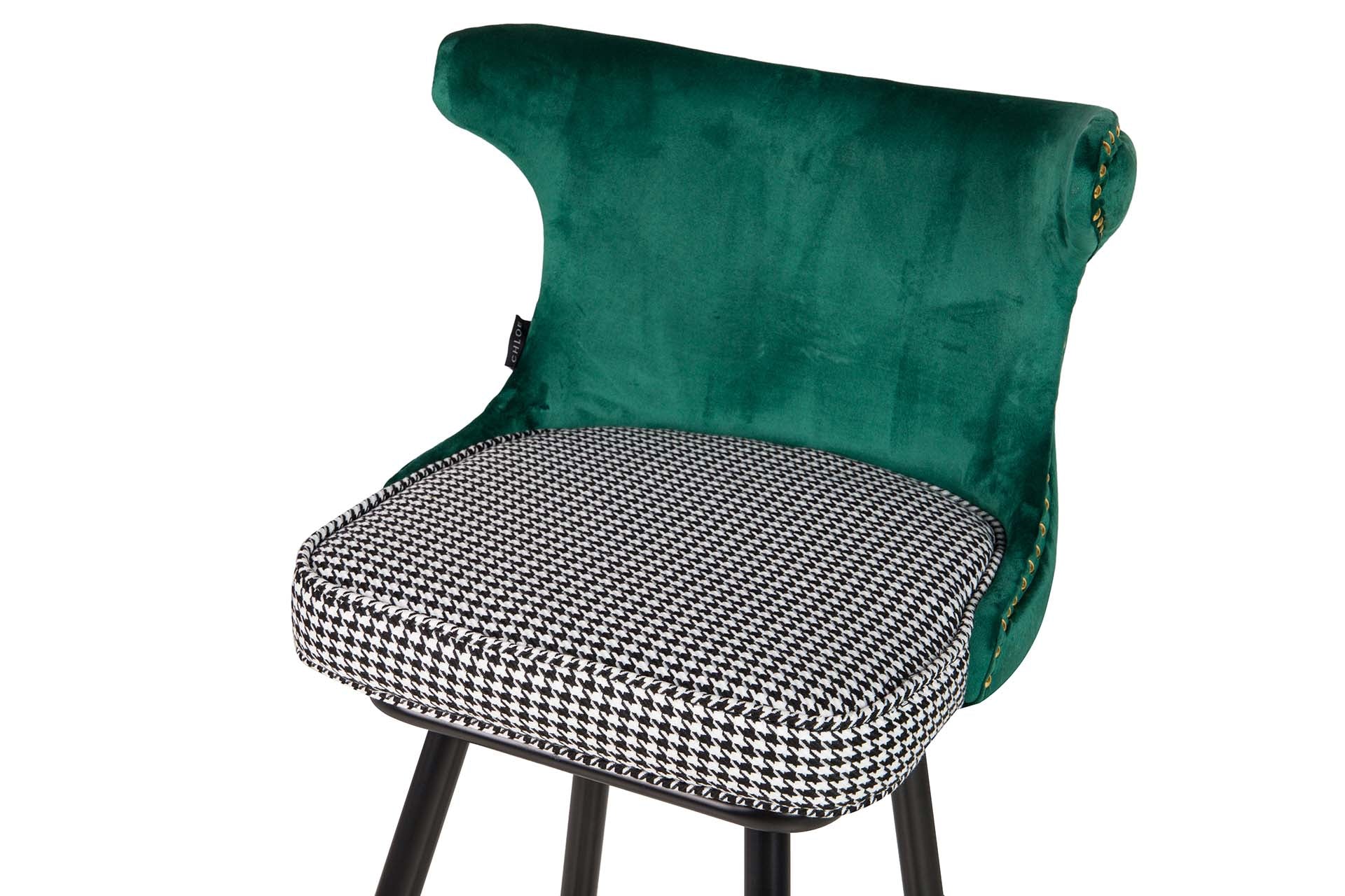 TABURETE BAR VELVET VERDE CLINTON 46x53x105 CM - Min.2 uds