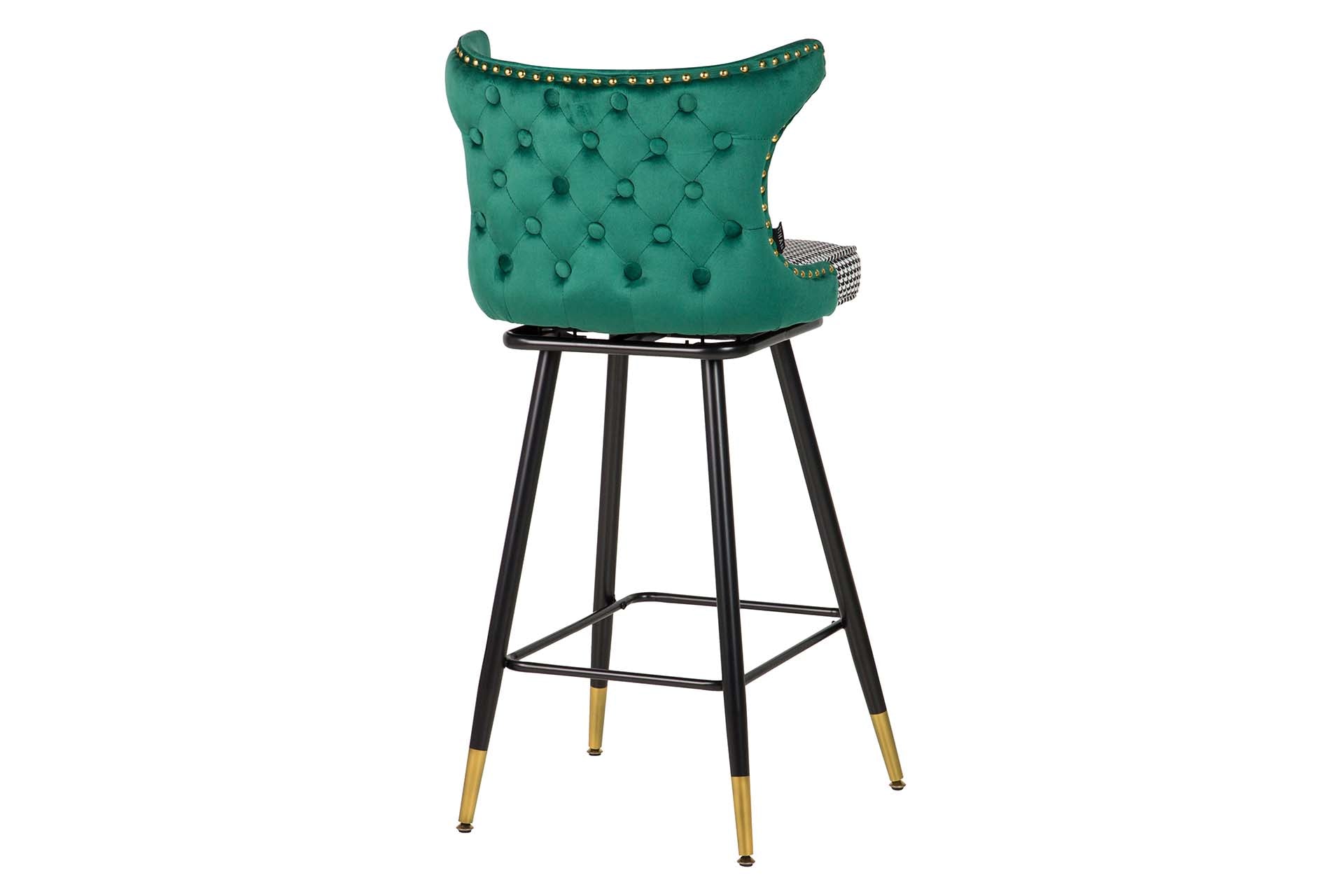 TABURETE BAR VELVET VERDE CLINTON 46x53x105 CM - Min.2 uds