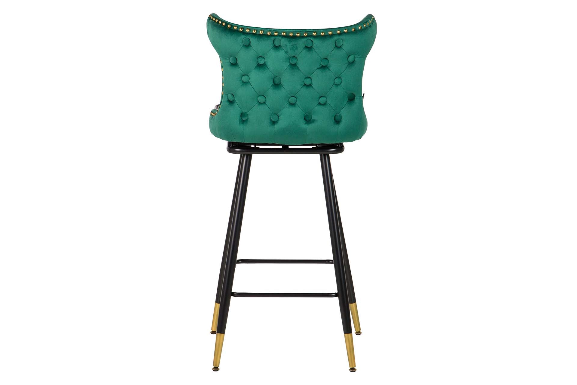 TABURETE BAR VELVET VERDE CLINTON 46x53x105 CM - Min.2 uds