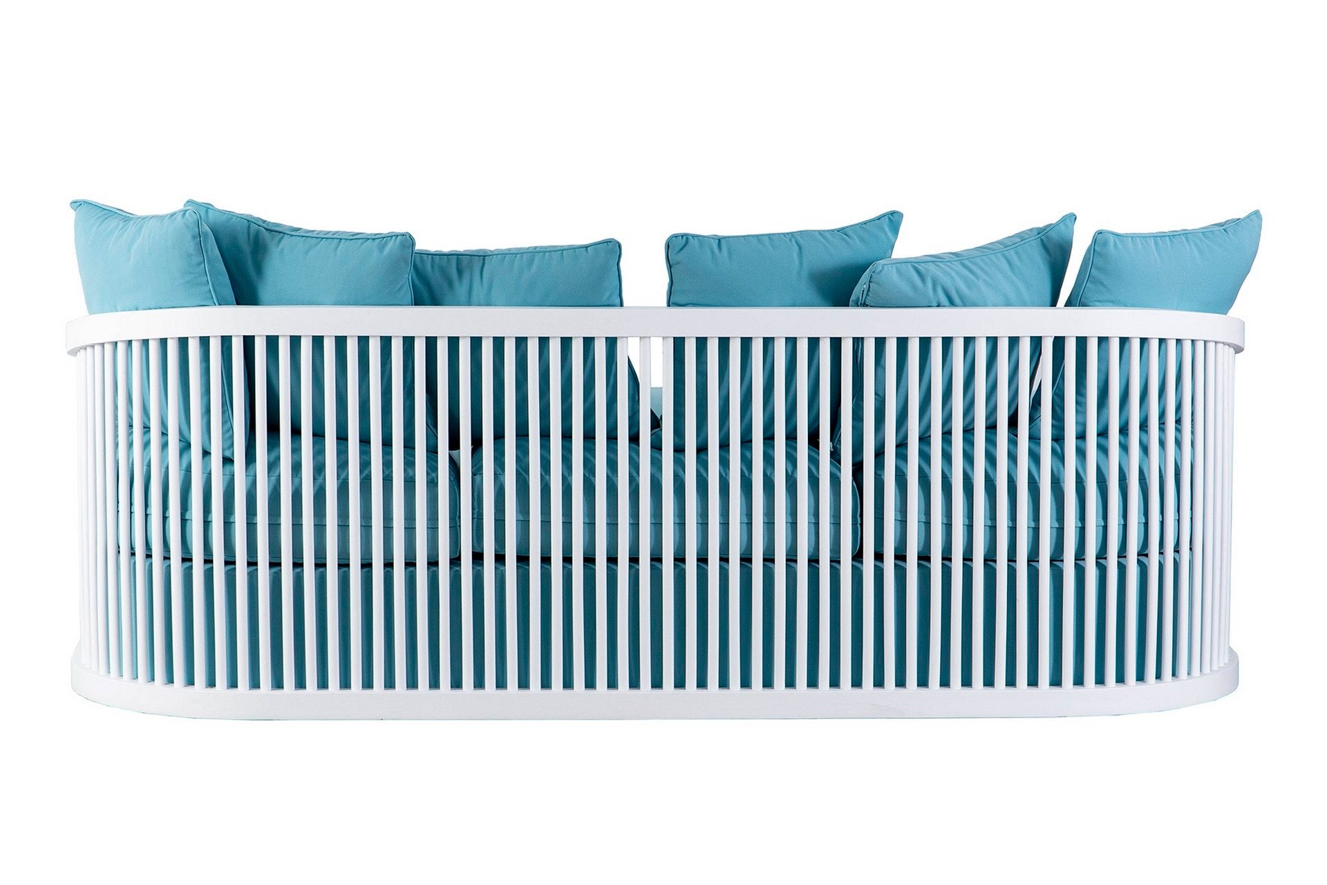 SOFA CAOBA BLANCO AZUL TRONDHEIM 220x83x90 CM