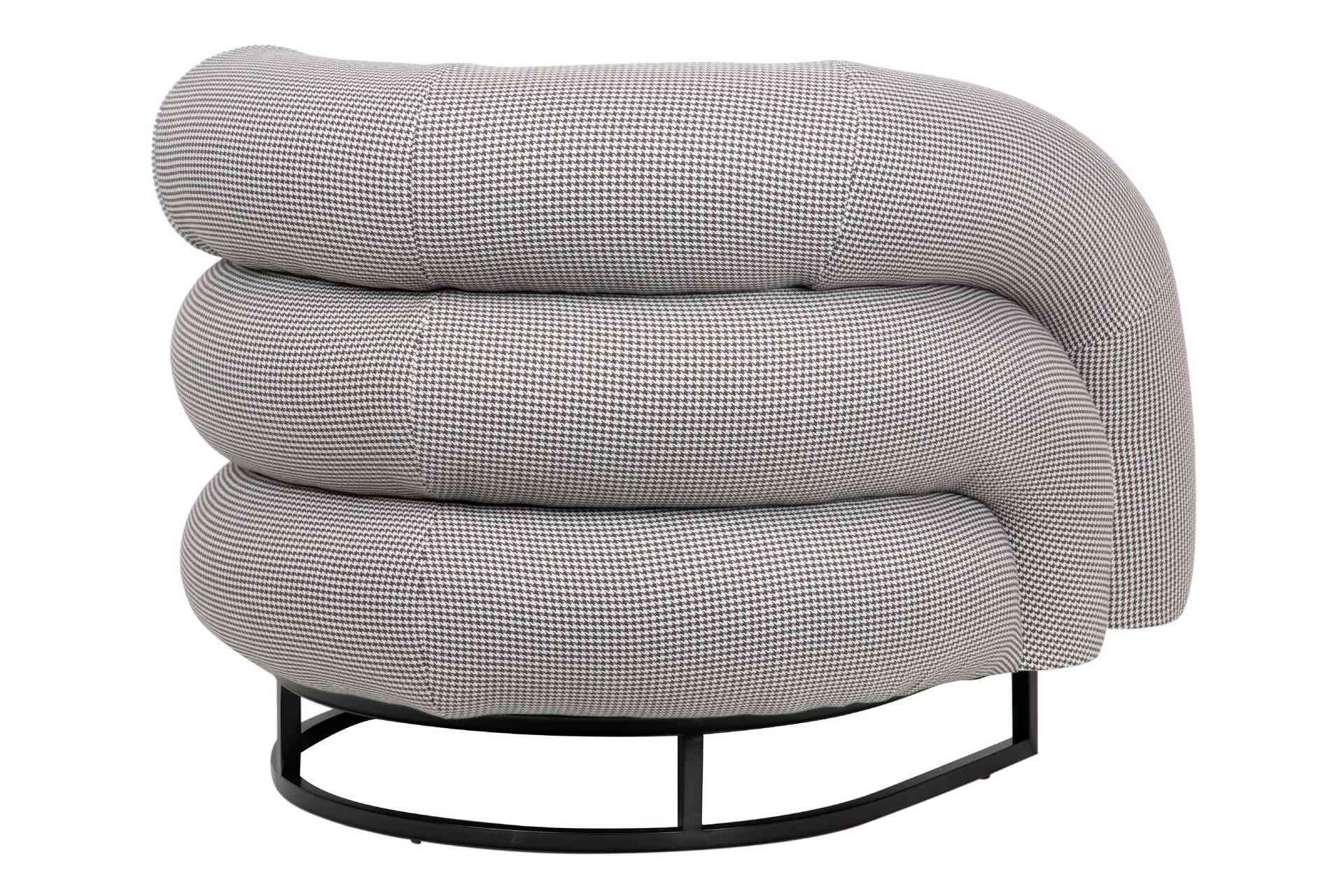 SILLON TELA GRIS HANKO 89x85x74 CM