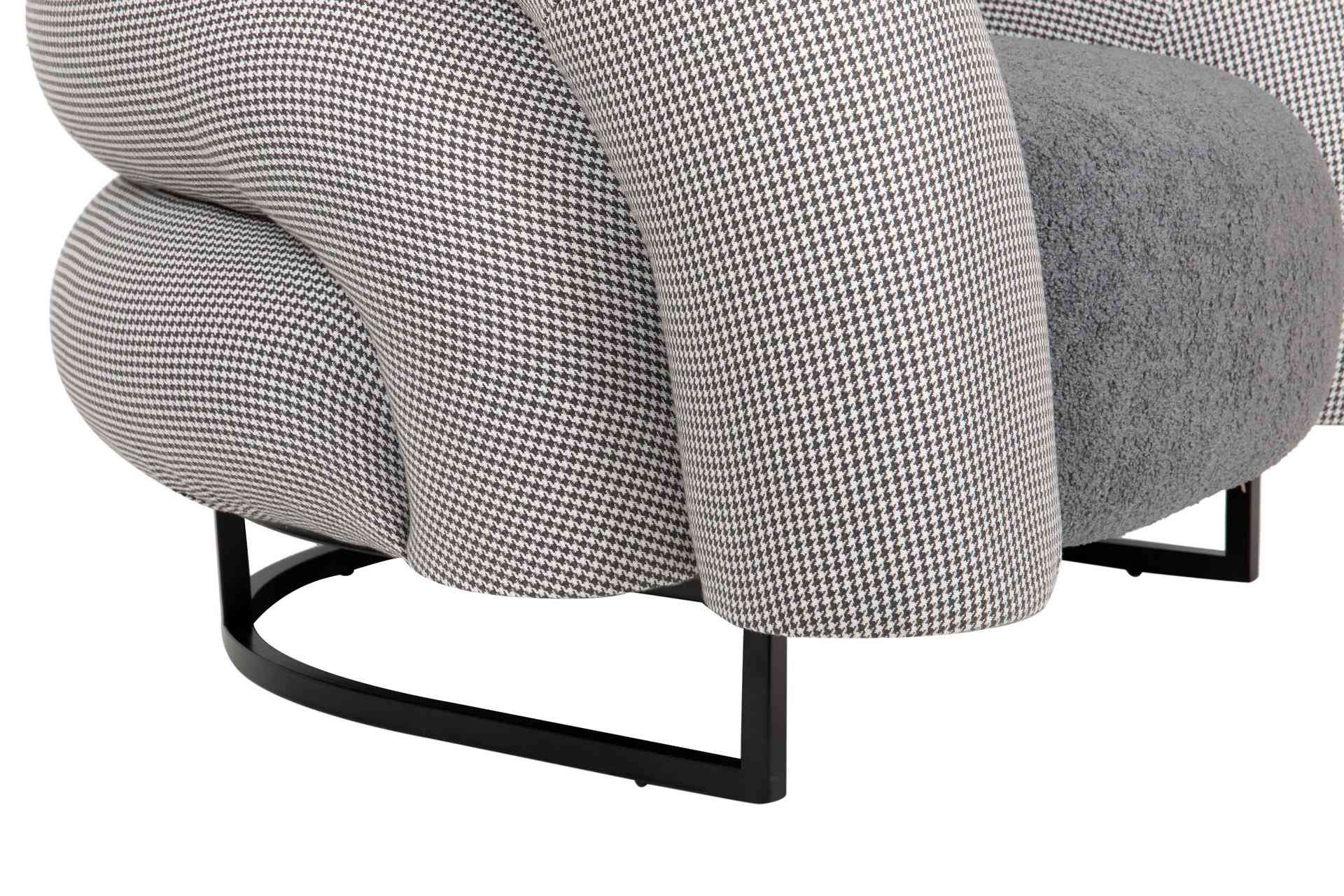 SILLON TELA GRIS HANKO 89x85x74 CM