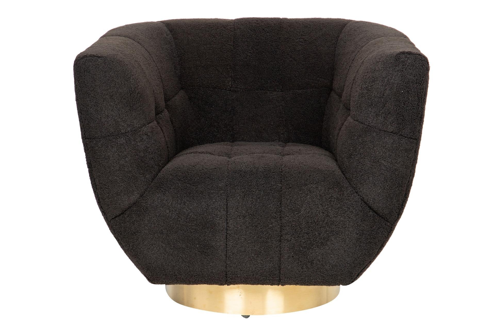 SILLON ACERO INOXIDABLE/BOUCLE INARI 85x75x75 CM