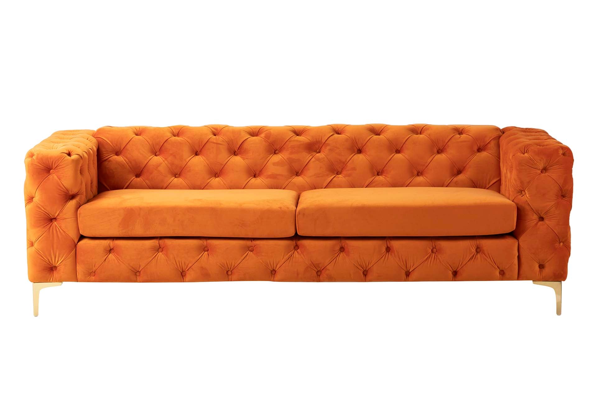 SOFA PATAS ACERO INOX. VELVET MOLES 230x94x71 CM