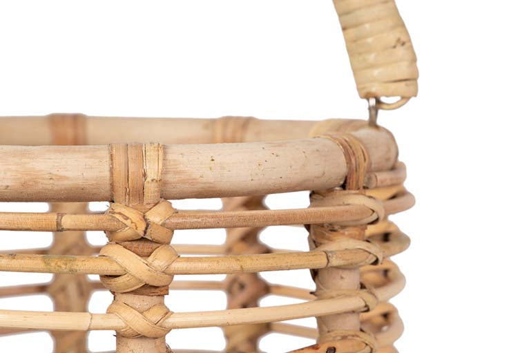 CONJUNTO 2 LANTERNAS DE RATAN 25x25x40 / 35x35x50 CM