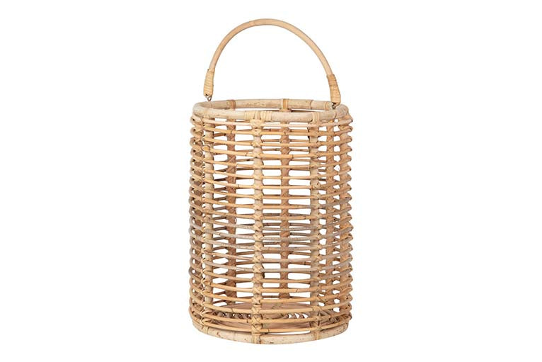 CONJUNTO 2 LANTERNAS DE RATAN 25x25x40 / 35x35x50 CM