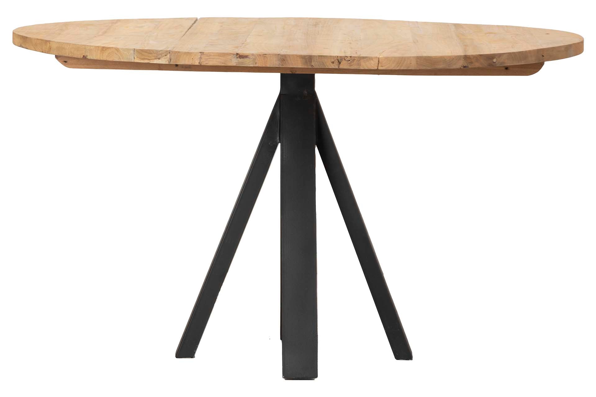 MESA COMEDOR MADERA NATURAL 130x130x75 CM