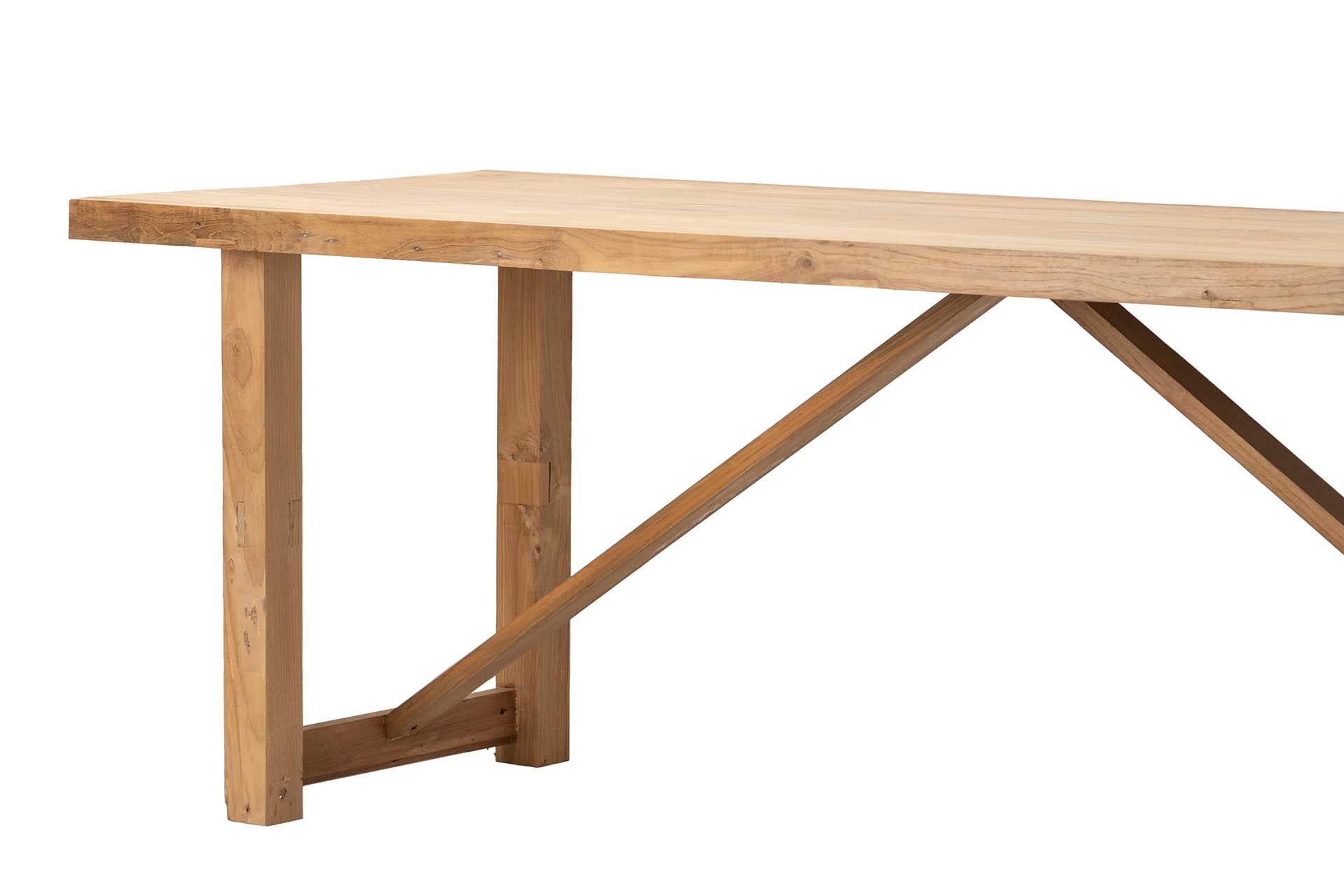 MESA COMEDOR MADERA NATURAL 220x80x75 CM