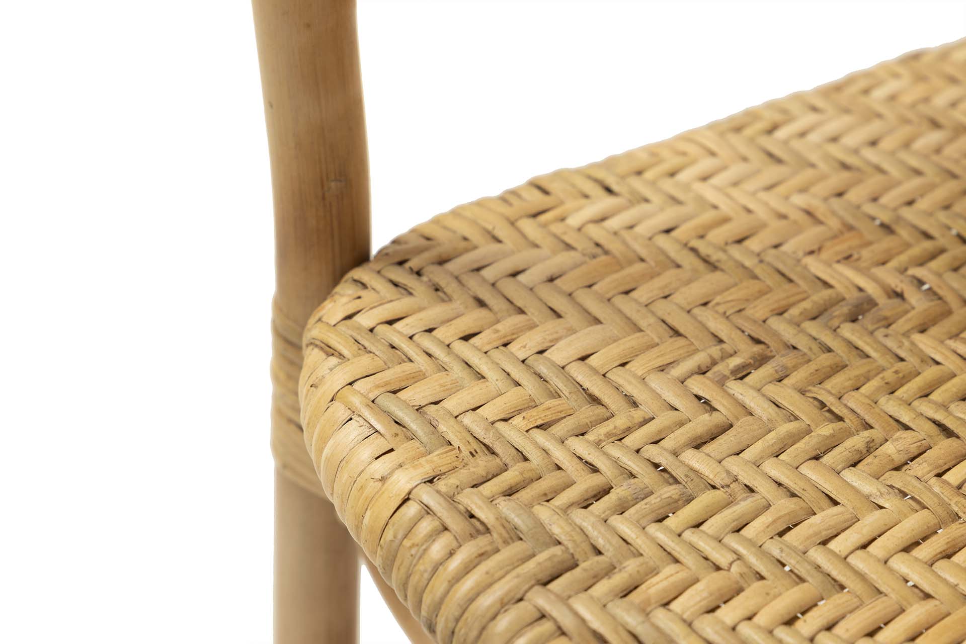 CADEIRA DE RATTAN NATURAL 55x52x83 CM