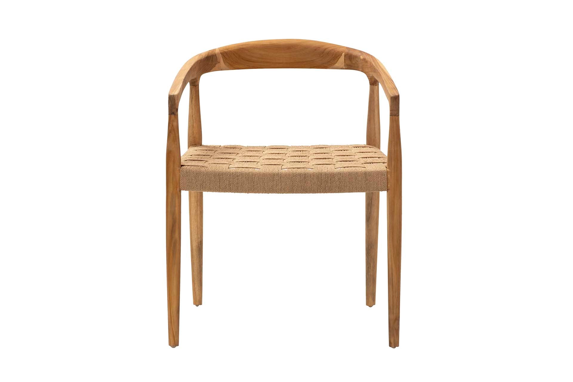 SILLA MADERA TEKA CUERDA 58x55x72 CM