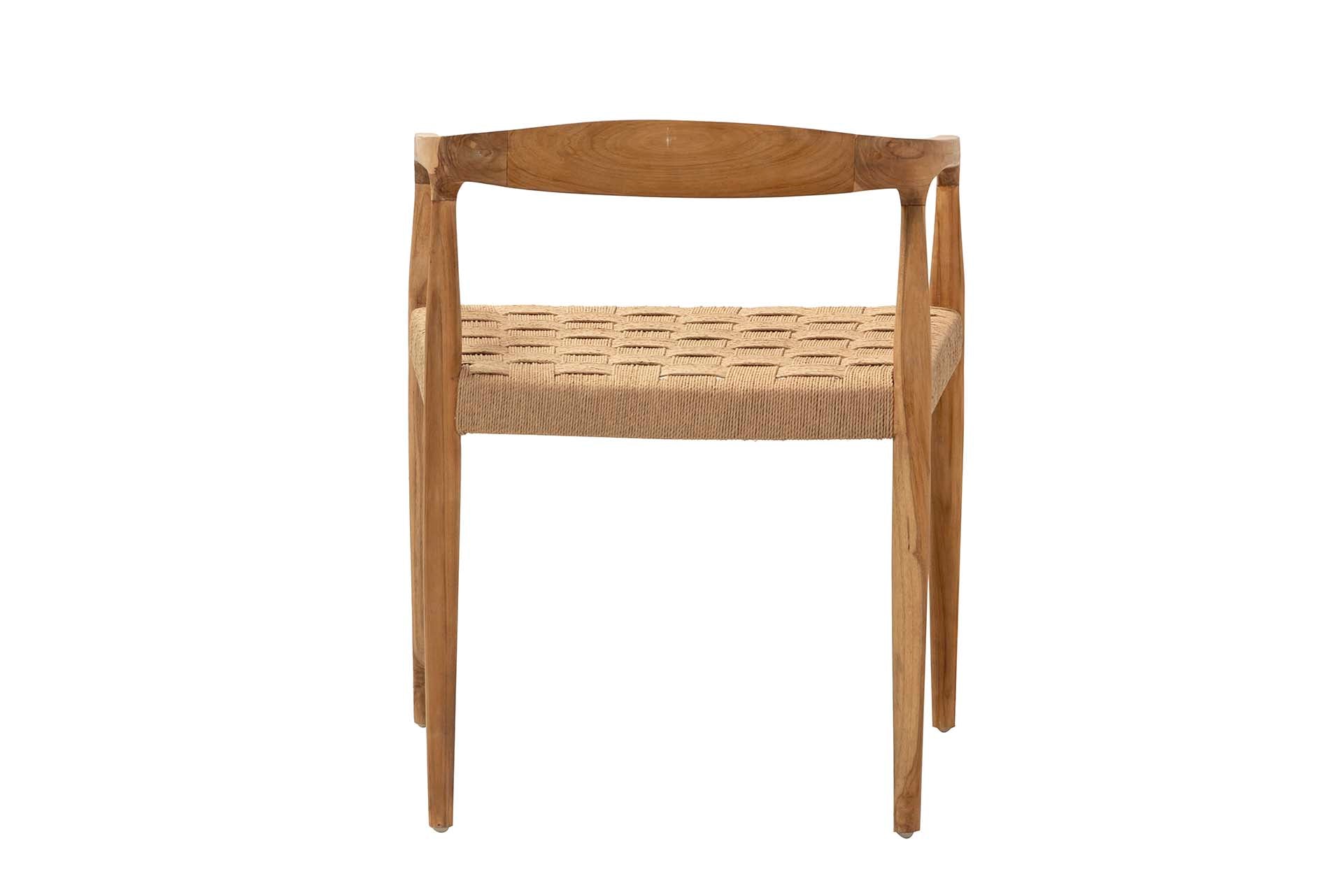 SILLA MADERA TEKA CUERDA 58x55x72 CM