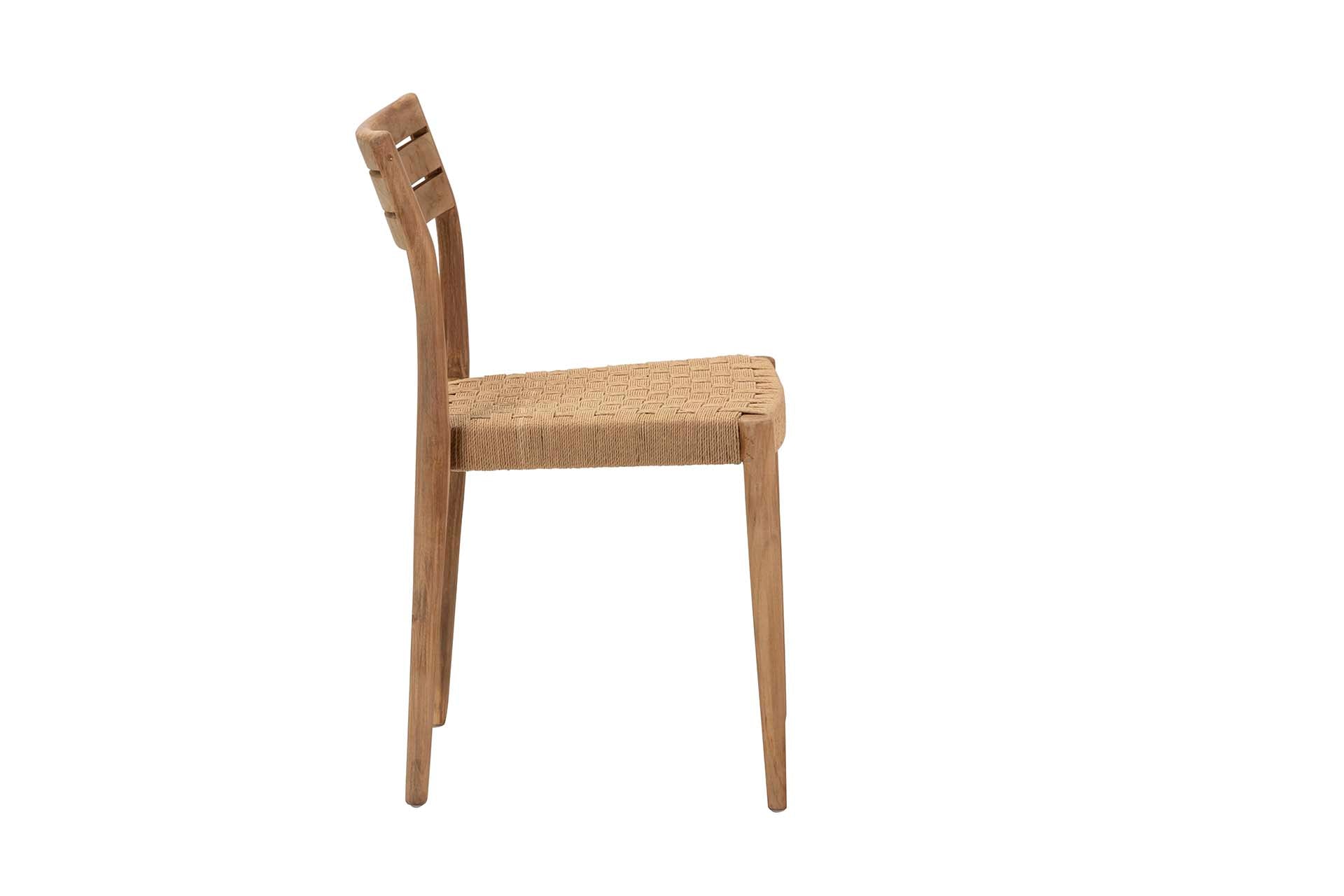 SILLA MADERA TEKA CUERDA 52x50x81 CM