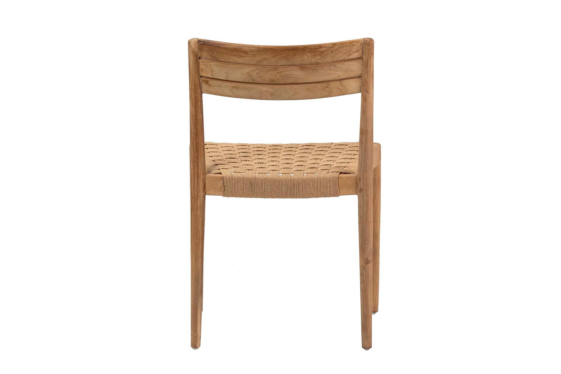 SILLA MADERA TEKA CUERDA 52x50x81 CM