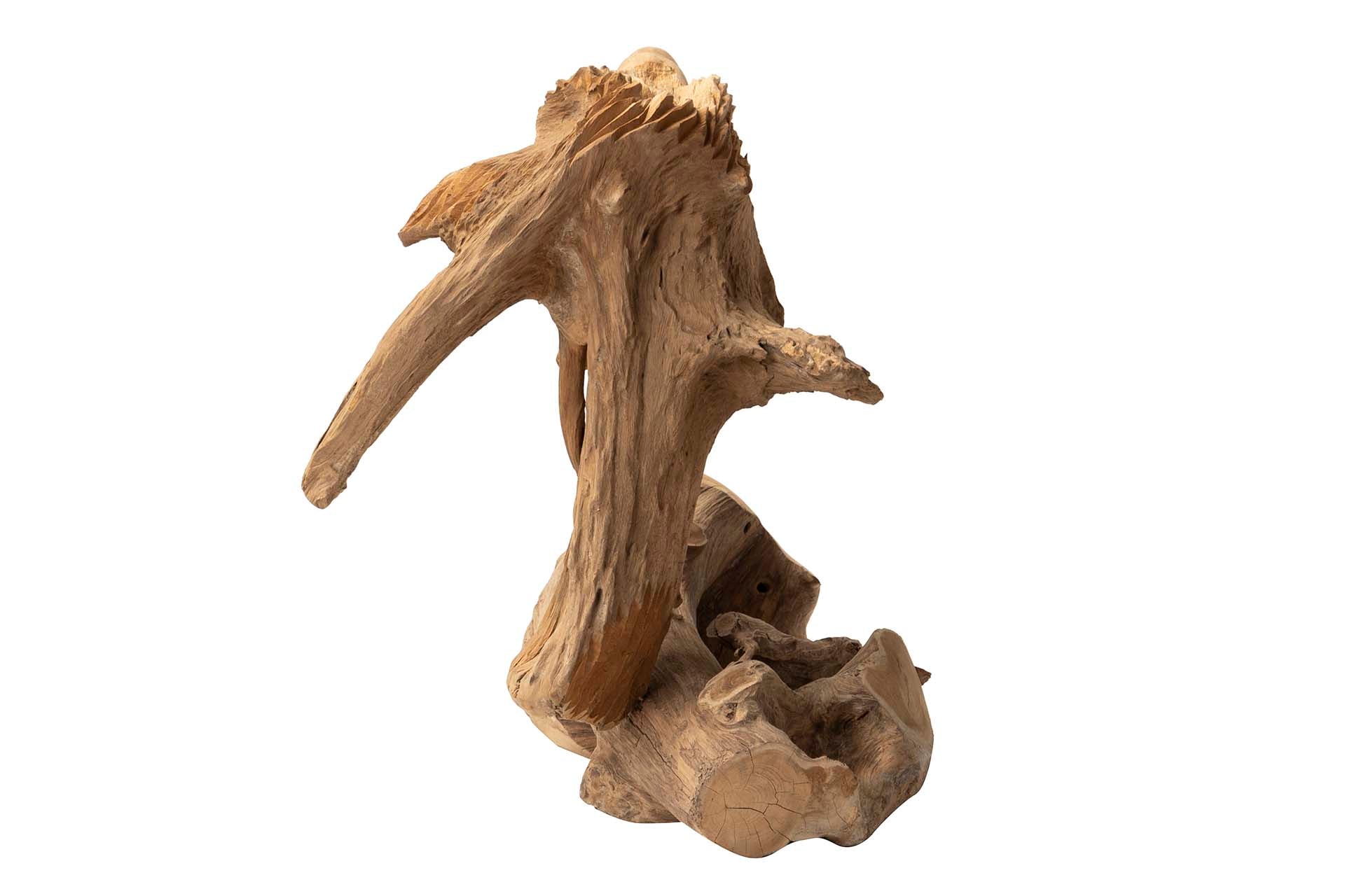 FIGURA DECORATIVA MADERA TECA AGUILA 40x25x30 CM