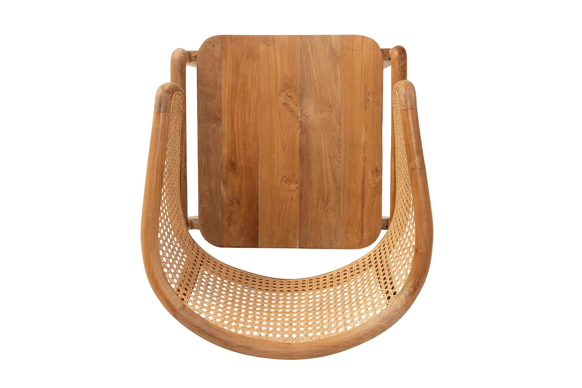 CADEIRA DE MADEIRA TECA NATURAL 57x68x82 CM