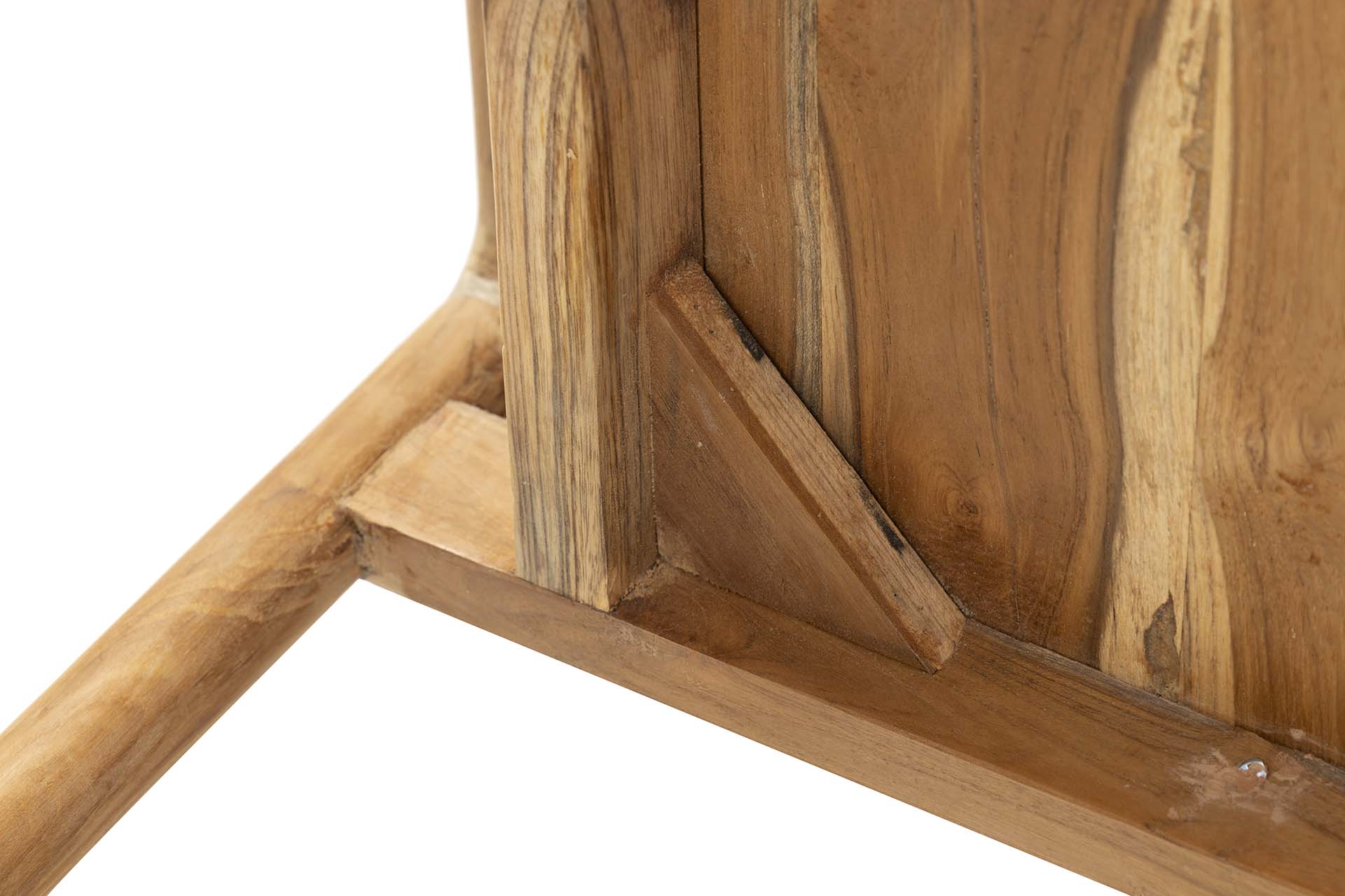CADEIRA DE MADEIRA TECA NATURAL 57x68x82 CM