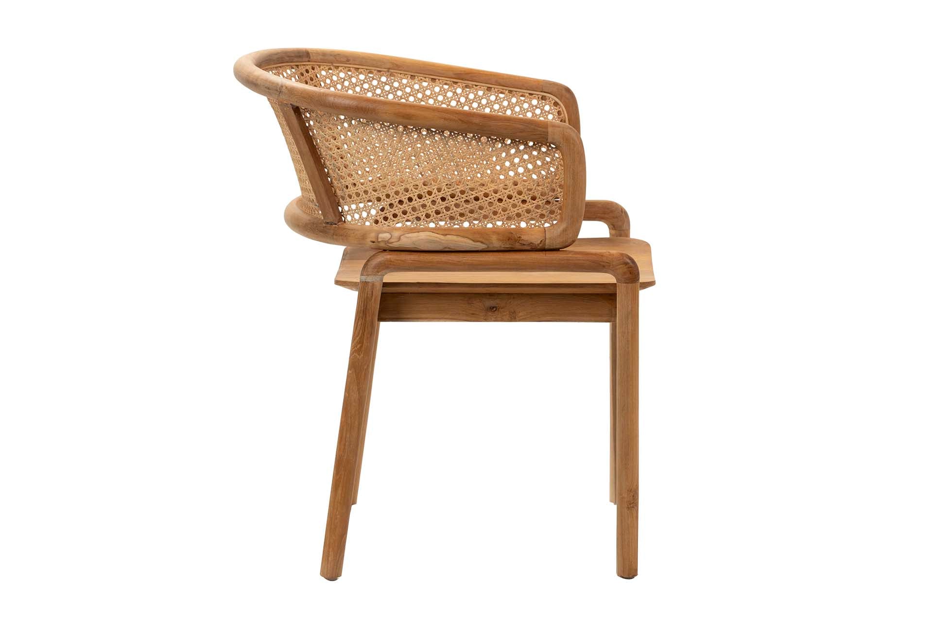 CADEIRA DE MADEIRA TECA NATURAL 57x68x82 CM