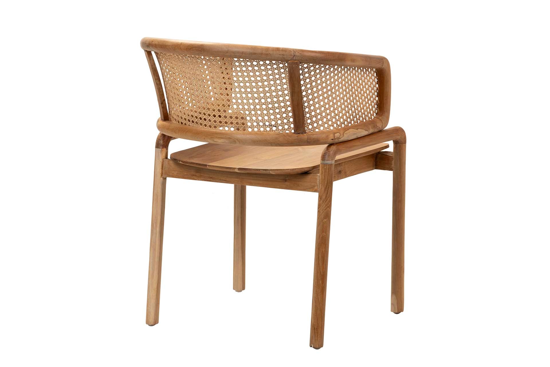 CADEIRA DE MADEIRA TECA NATURAL 57x68x82 CM