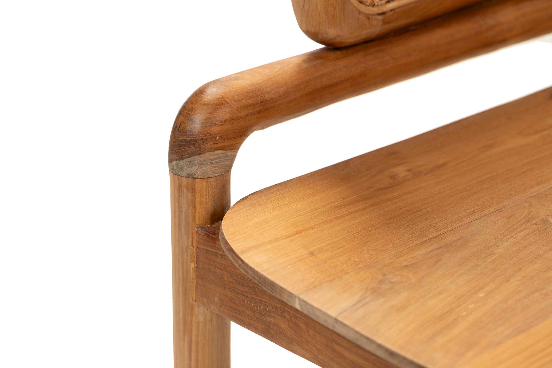 CADEIRA DE MADEIRA TECA NATURAL 57x68x82 CM