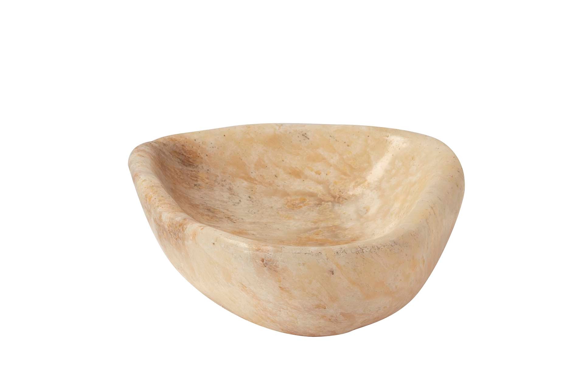 CENTRO DE MESA MARMOL BEIGE 36x27x9 CM