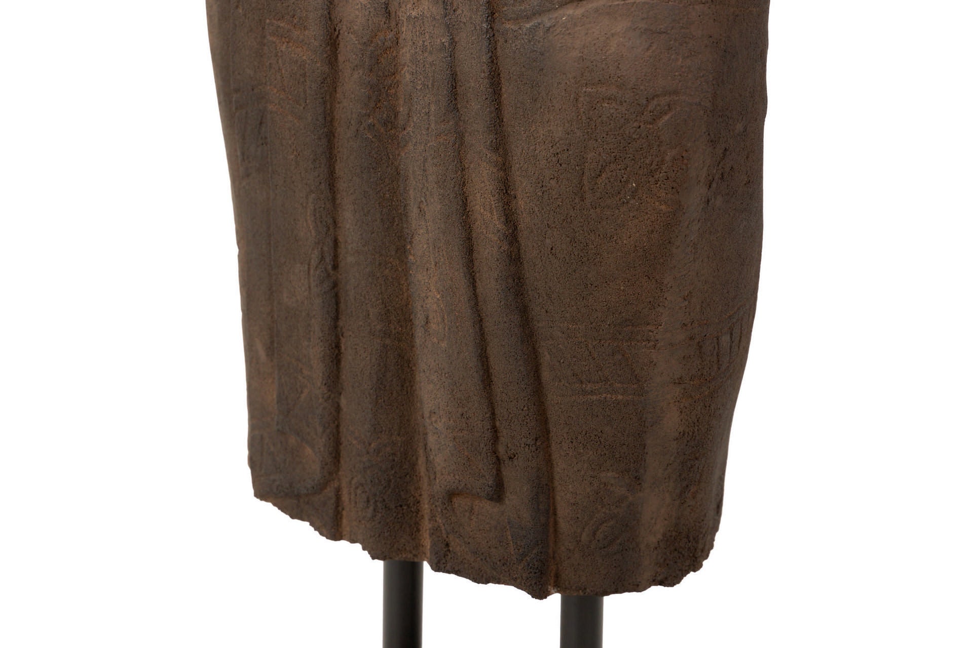 FIGURA TORSO HOMBRE TERRACOTA MARRON 40x35x120 CM