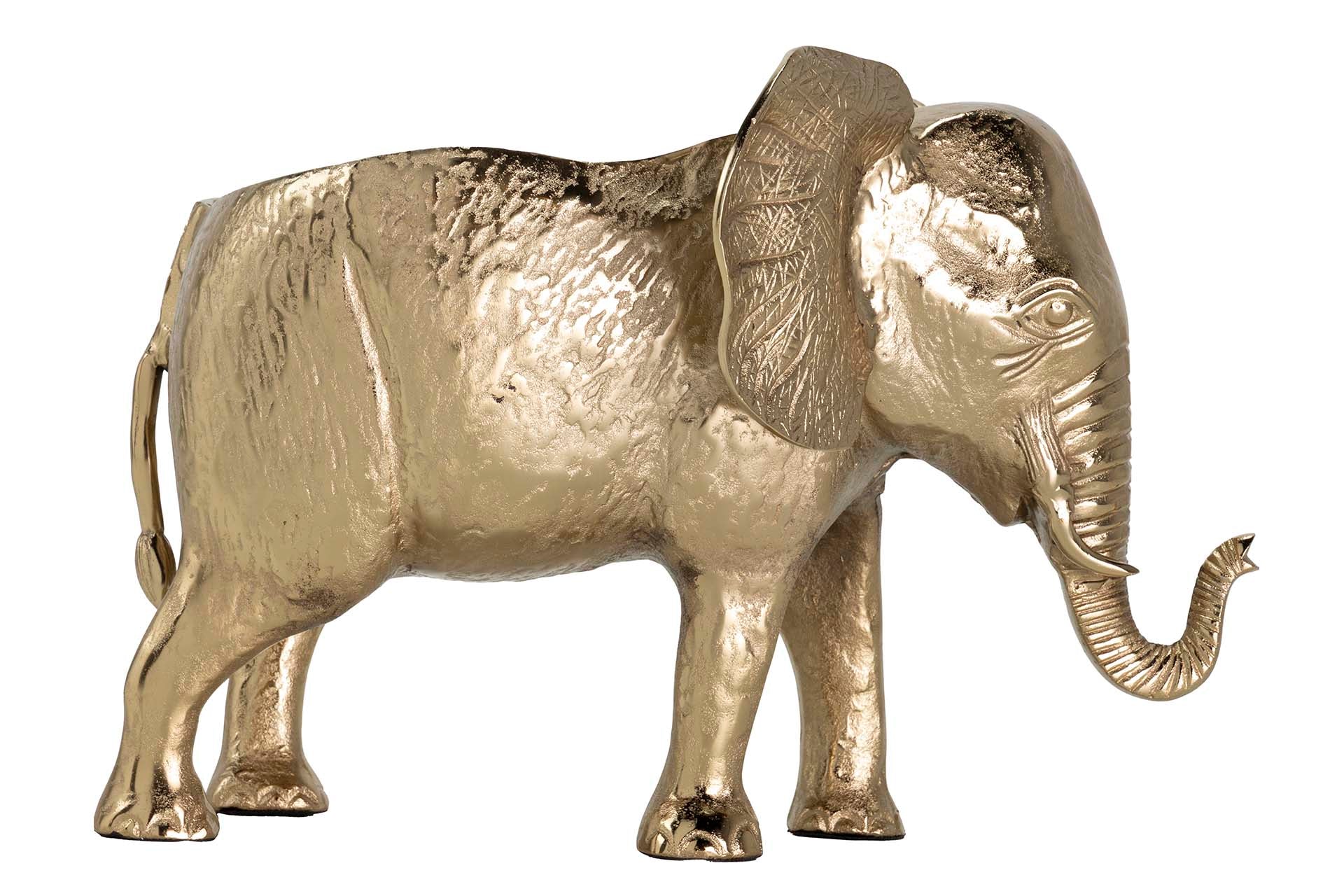 CHAMPANERA ELEFANTE ALUMINIO DORADO 57x39x38 CM