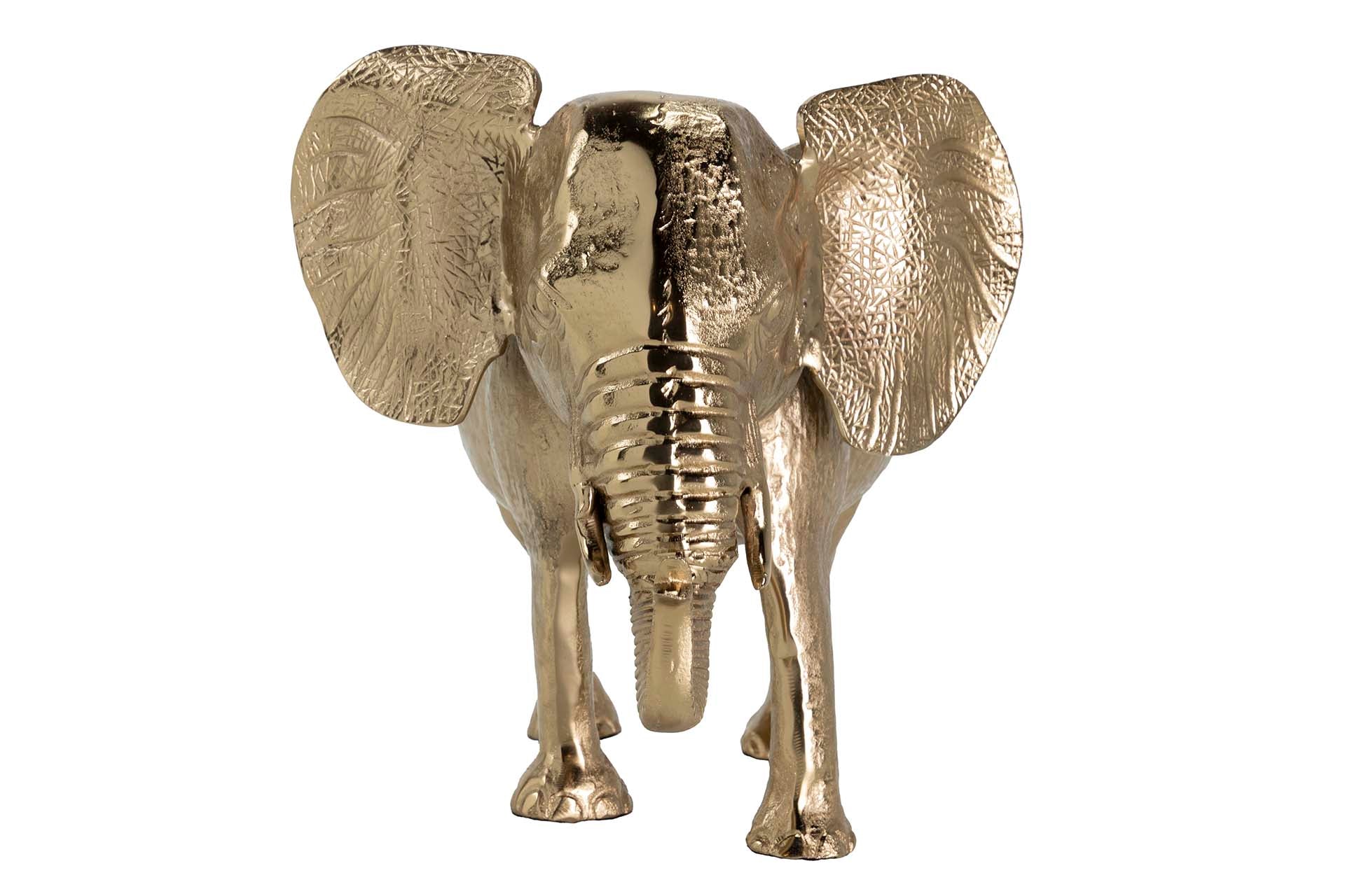 CHAMPANERA ELEFANTE ALUMINIO DORADO 57x39x38 CM