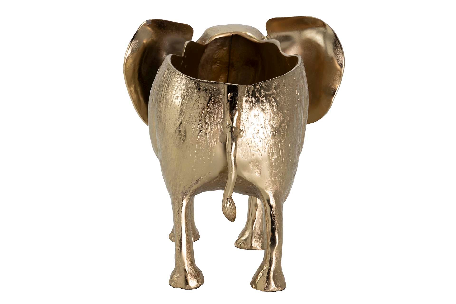 CHAMPANERA ELEFANTE ALUMINIO DORADO 57x39x38 CM