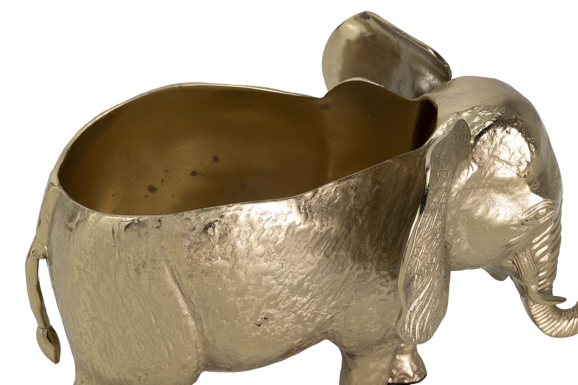 CHAMPANERA ELEFANTE ALUMINIO DORADO 57x39x38 CM