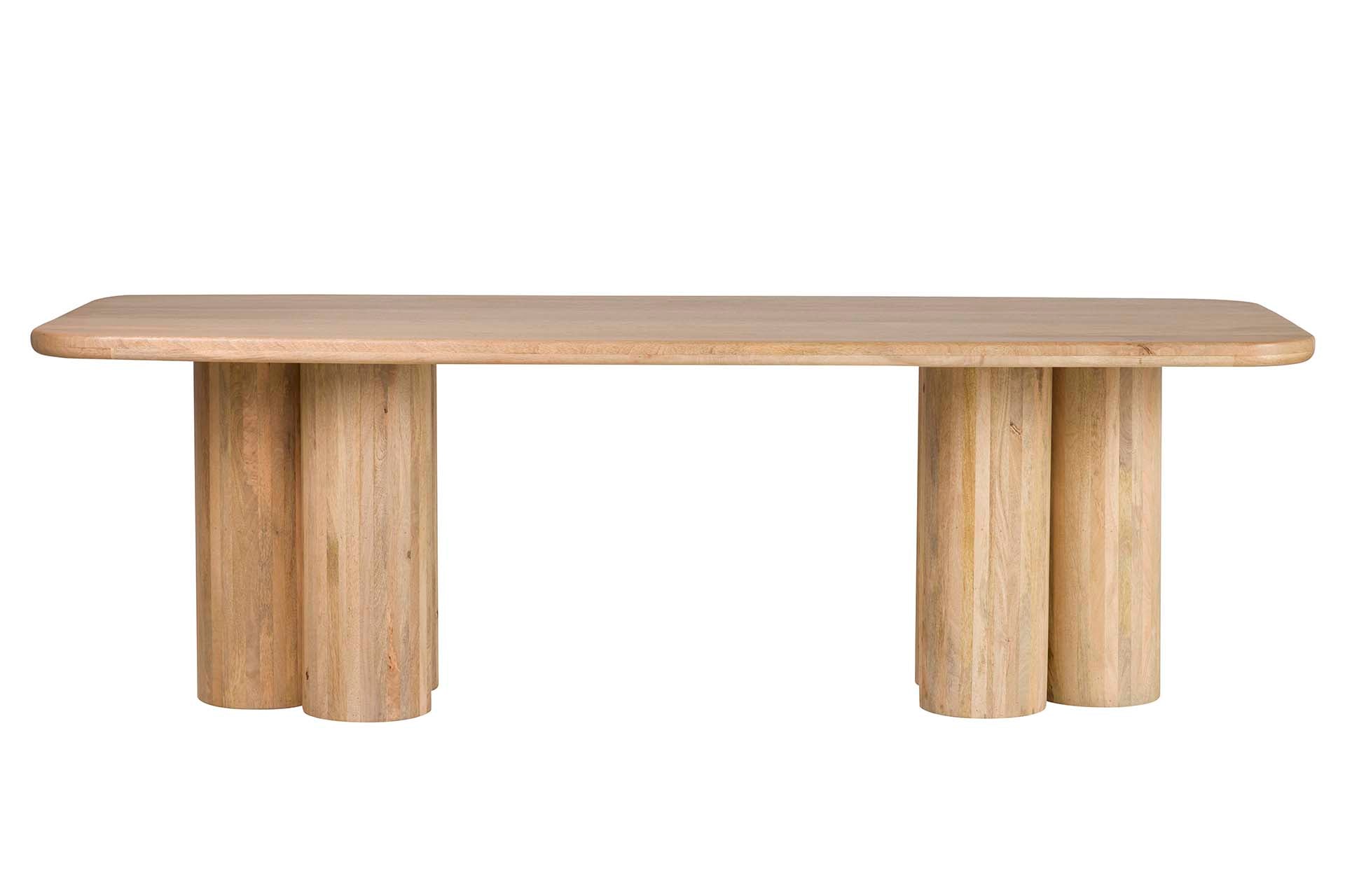 MESA COMEDOR MADERA MANGO MARRON FELO 240x100x76CM