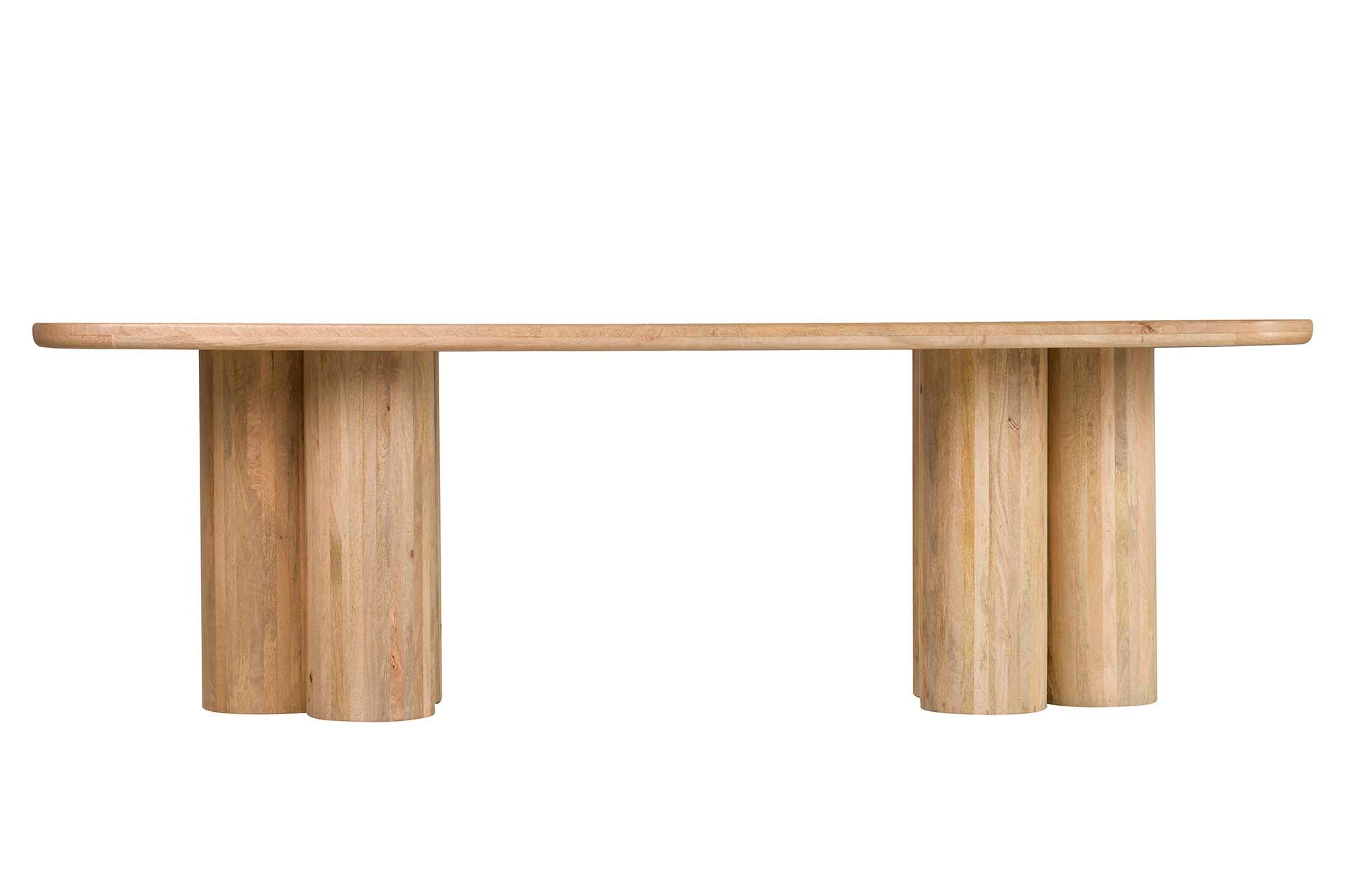 MESA COMEDOR MADERA MANGO MARRON FELO 240x100x76CM