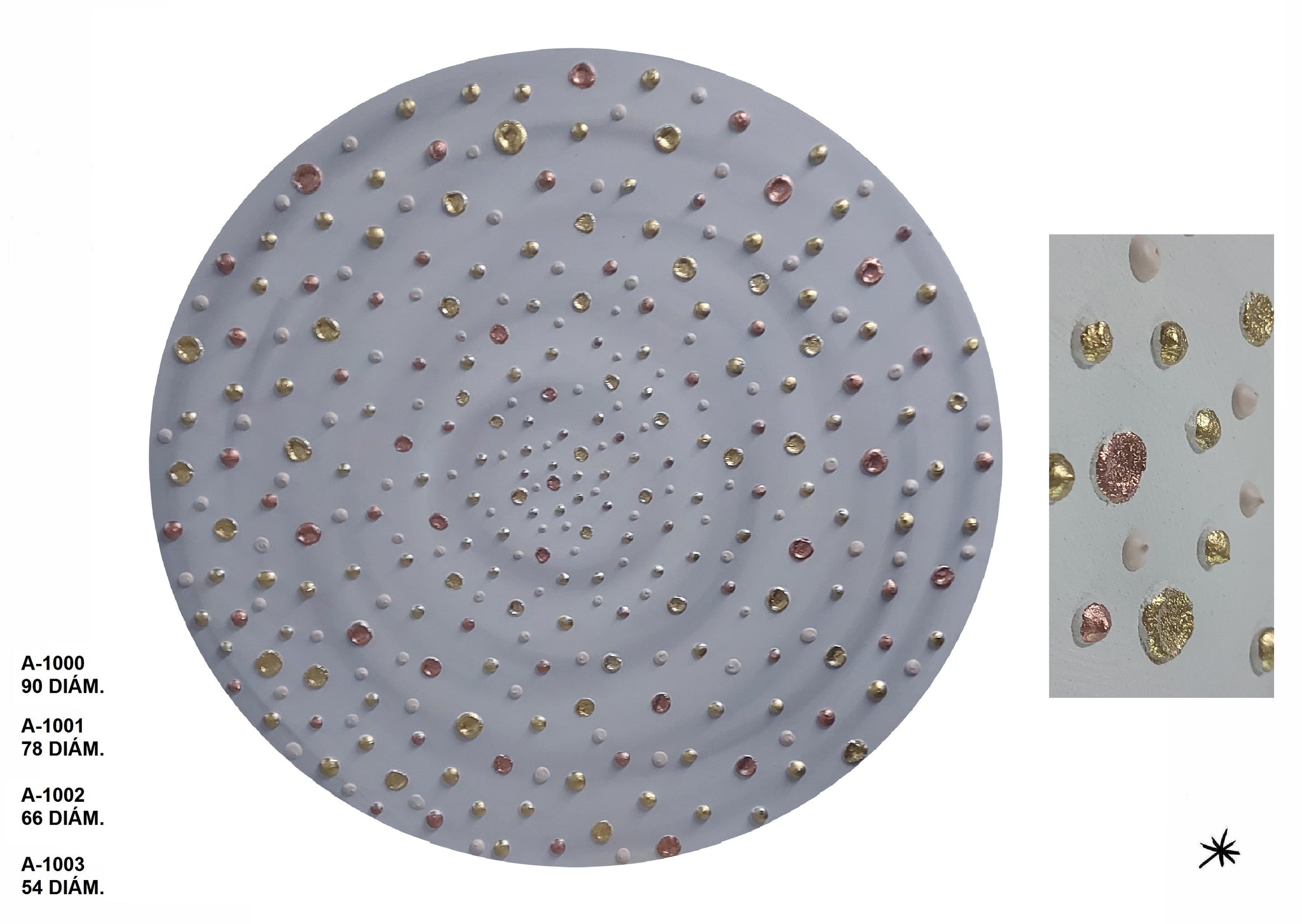 Hand-Painted Round Painting