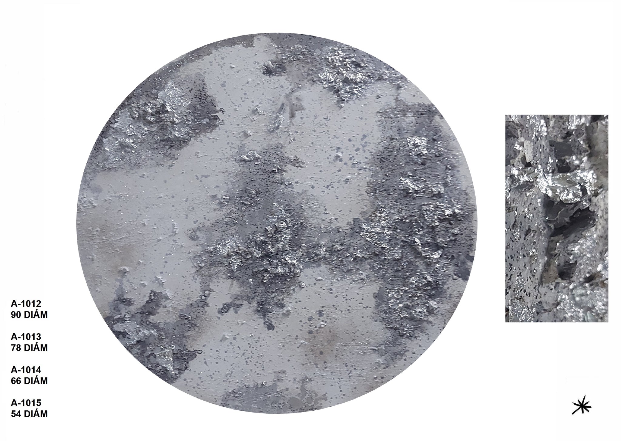 Hand-Painted Round Painting