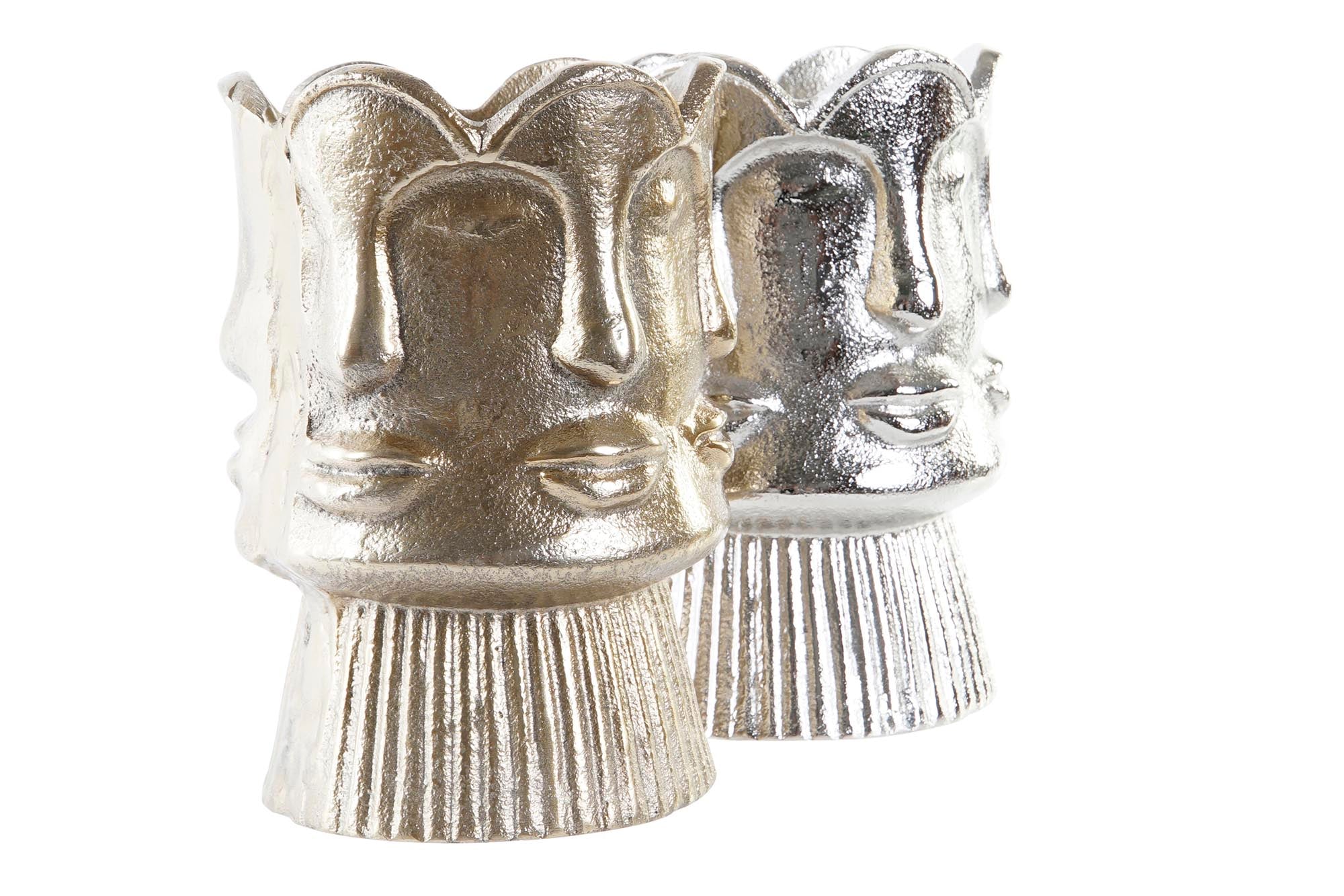 Vaso de alumínio 12x12x17 lados 2 sortidos