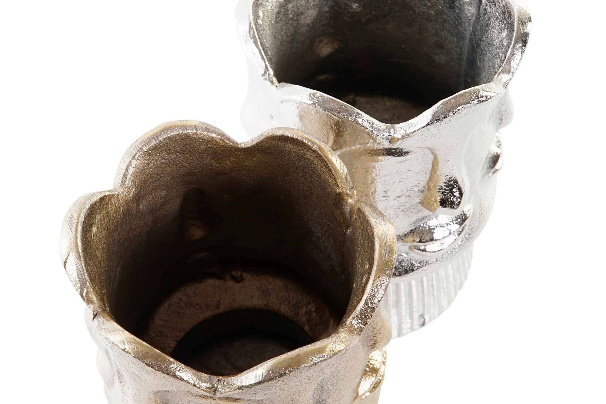 Aluminum Vase 12X12X17 Sided 2 Assorted