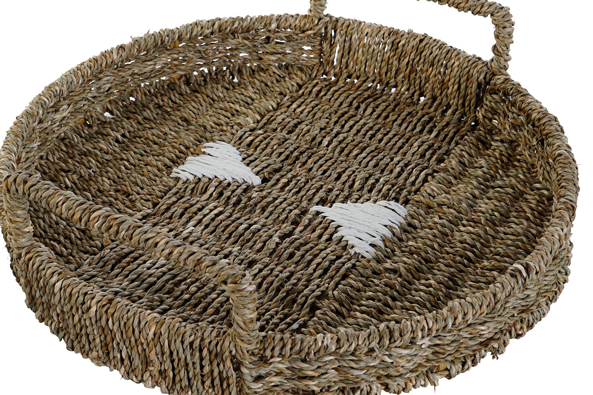 Bandeja Set 3 Seagrass Metal 44X44X12 Natural