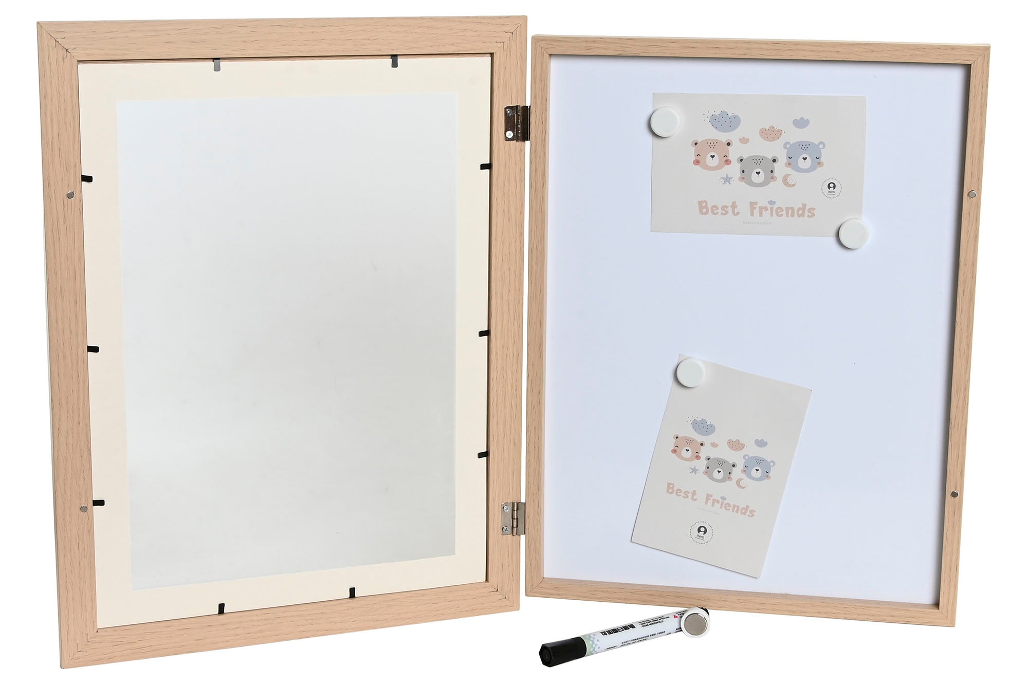 MDF Glass Frame 34X3X44 Natural Drawings