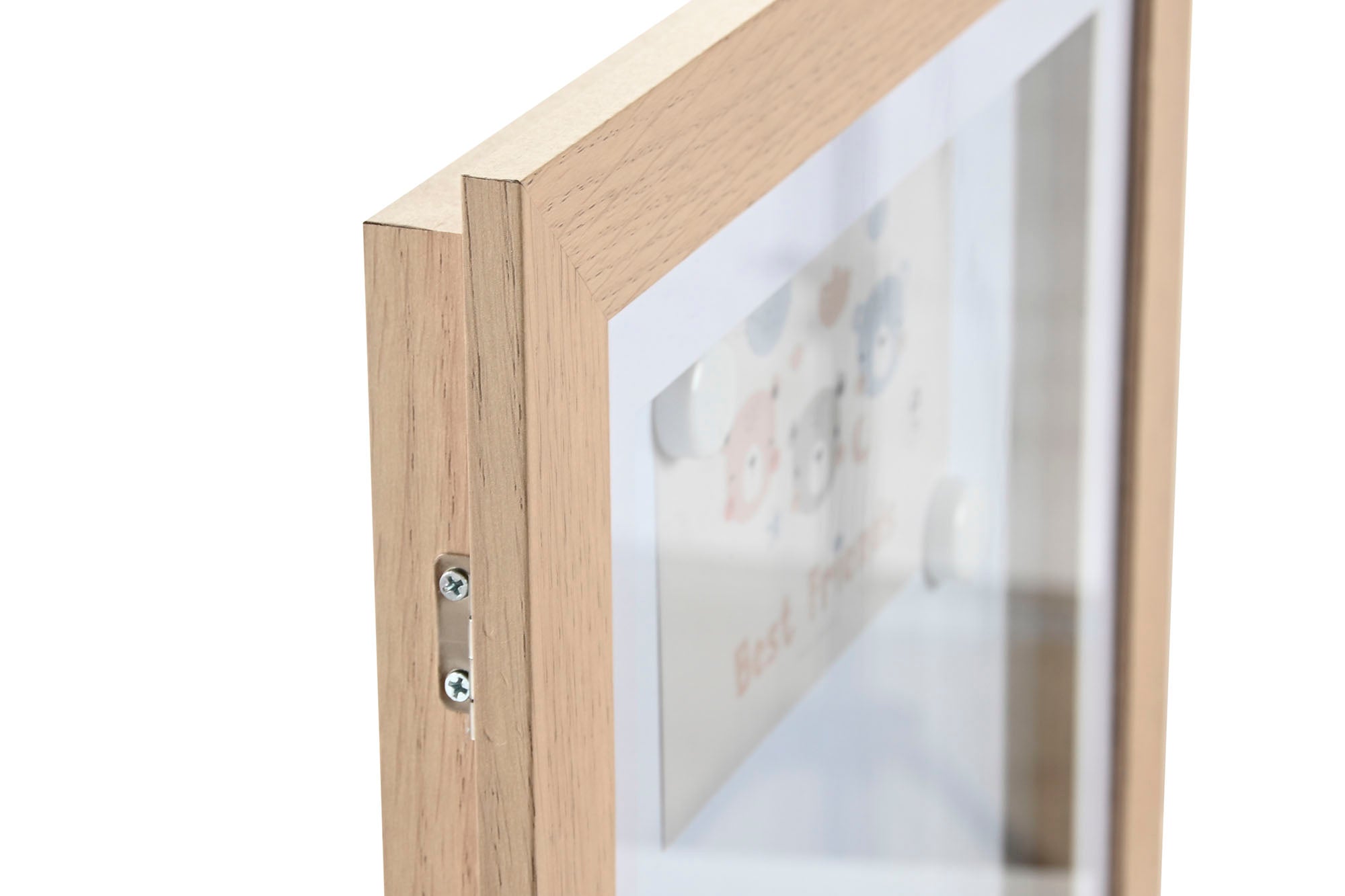 MDF Glass Frame 34X3X44 Natural Drawings