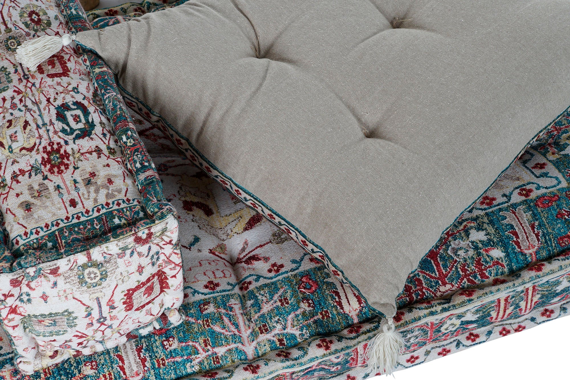 Set of 4 Cotton Armchairs 155x76x65 Double Multicolor